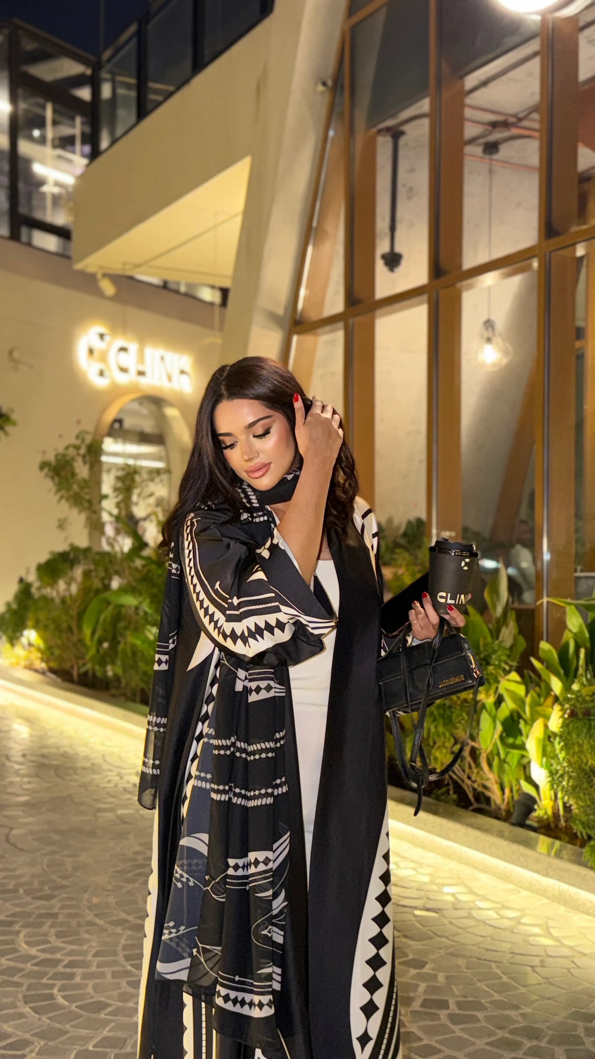 MWT1132 - عباية طباعة | Printed Abaya - Aya