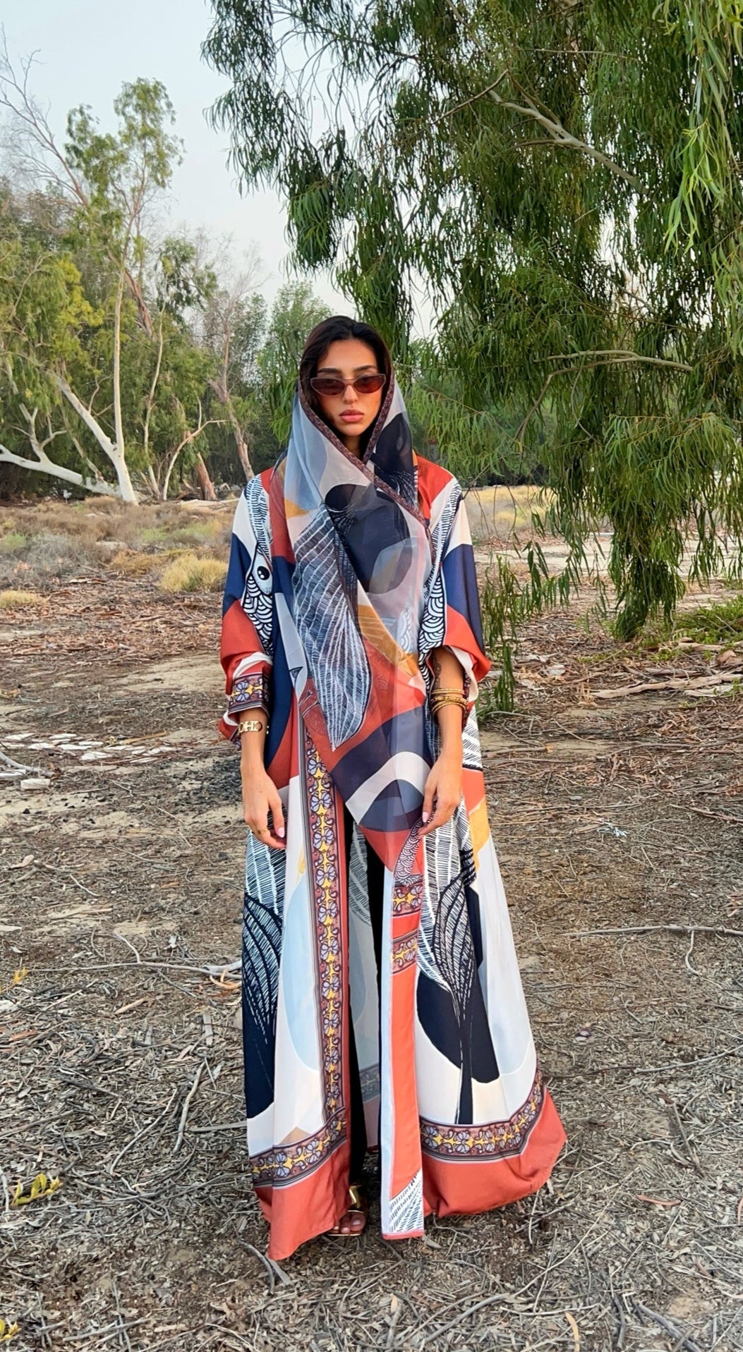 MW1552 -  Magestic Garden | عباية مطبوعة - Aya