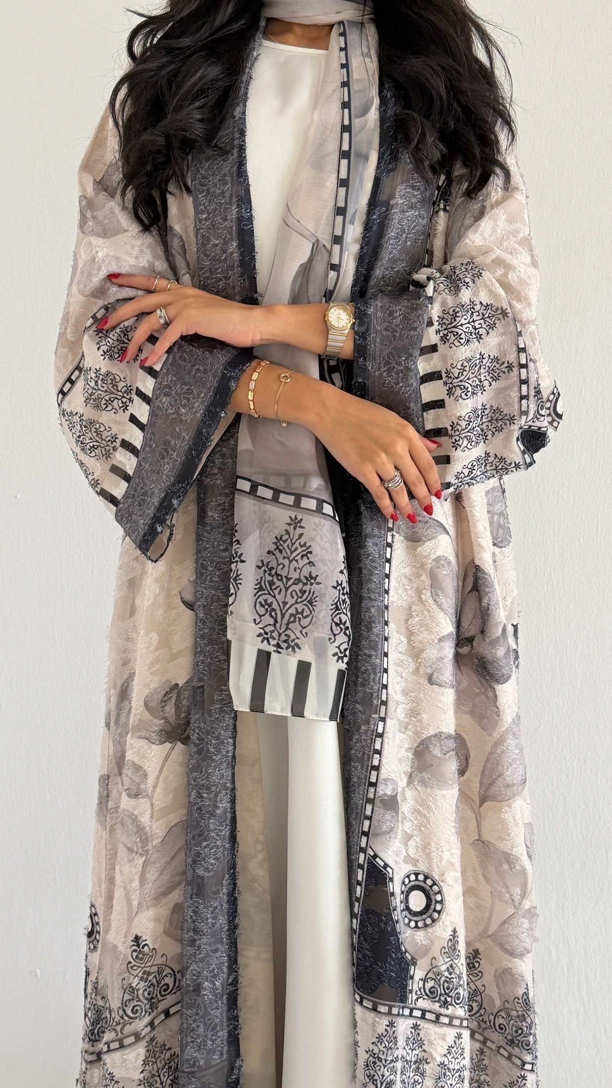 MWT1360 عباية طباعة | Printed Abaya - Aya