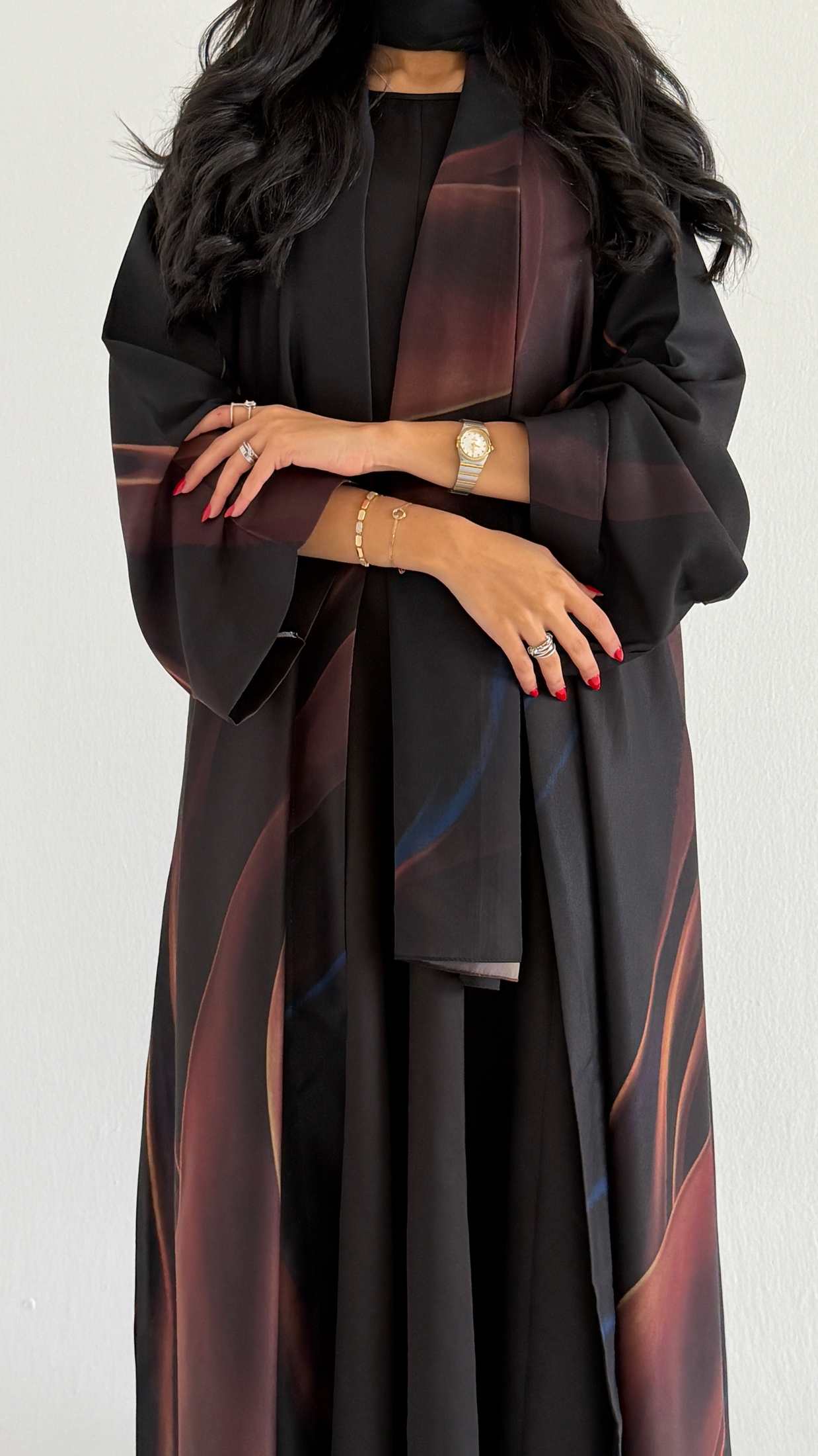 MWT1145 - عباية طباعة | Printed Abaya - Aya