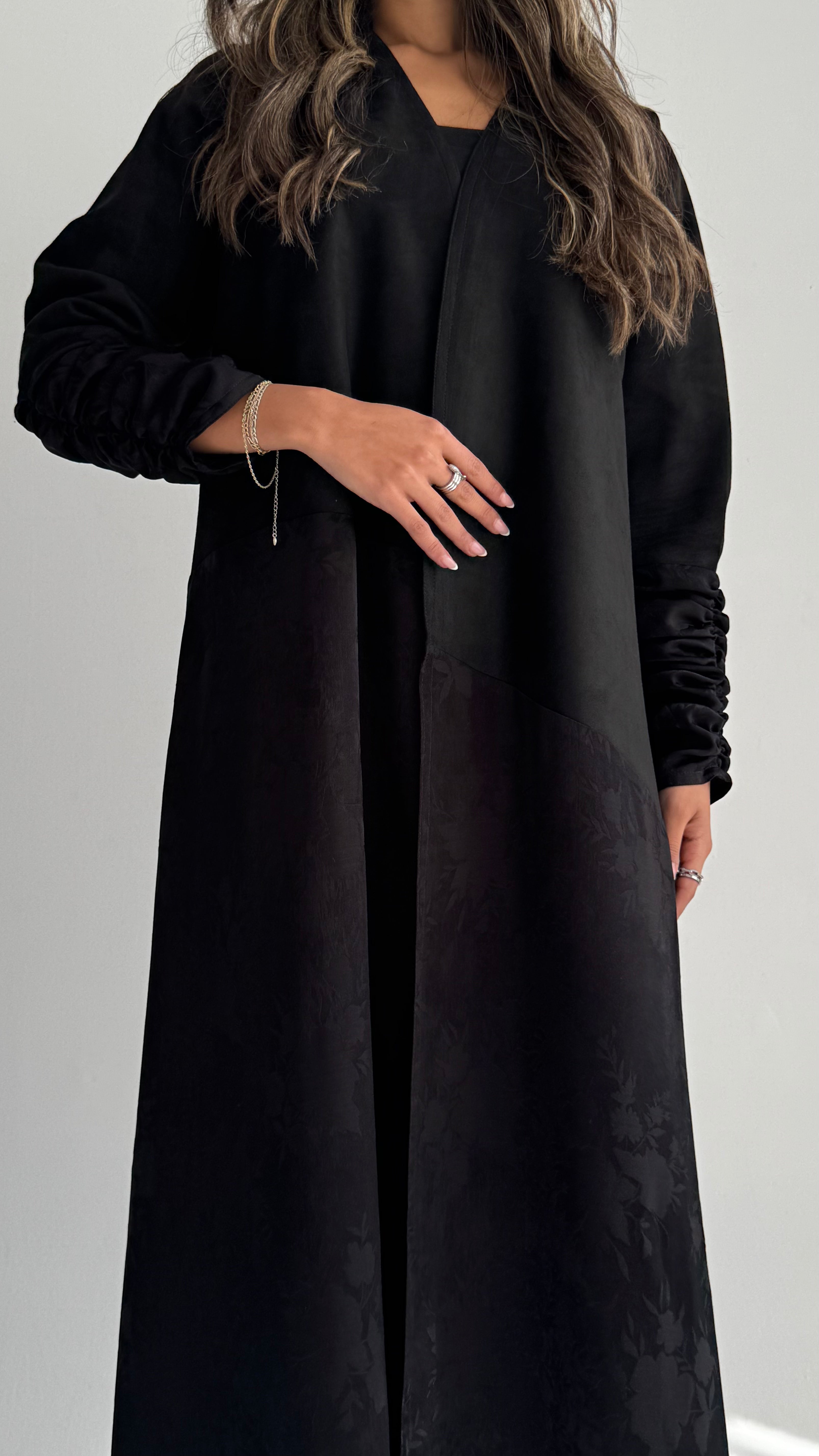 MWT807 - عباية شامواه مع تدخيلة جكار - Aya