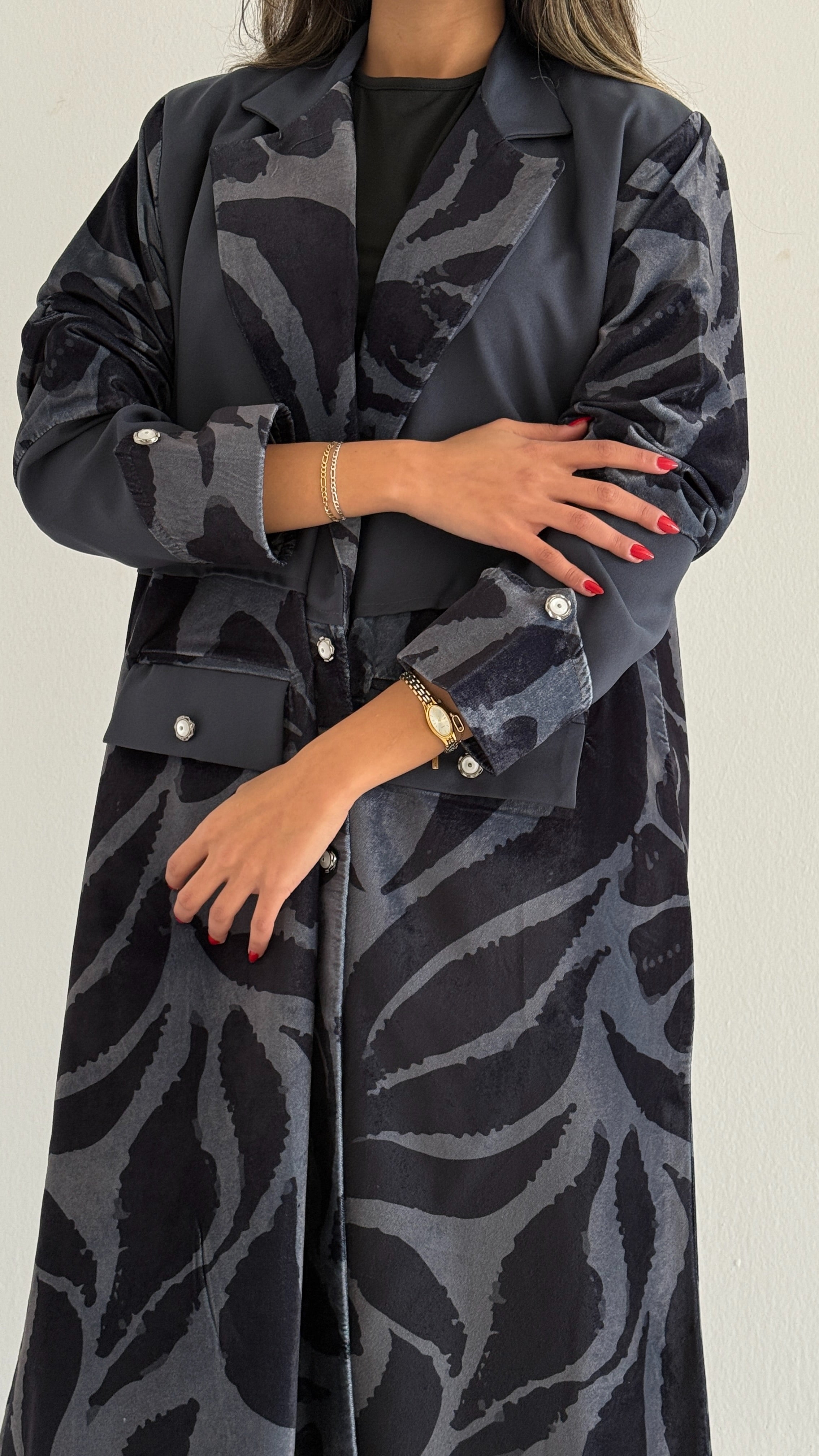 MWT759 - عباية بليزر برينت - Aya