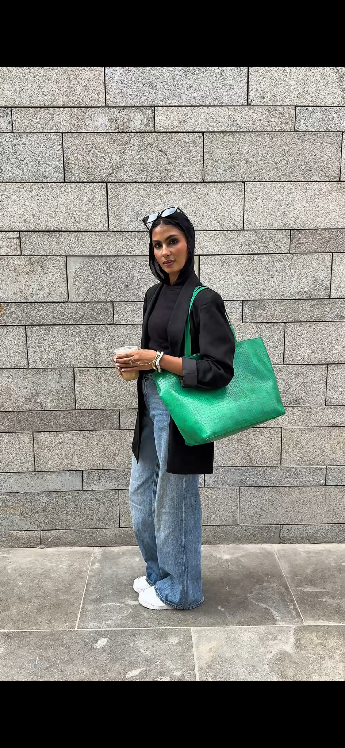 MWB1800 - شنطة جلد مستطيلة باللون الأخضر - Aya