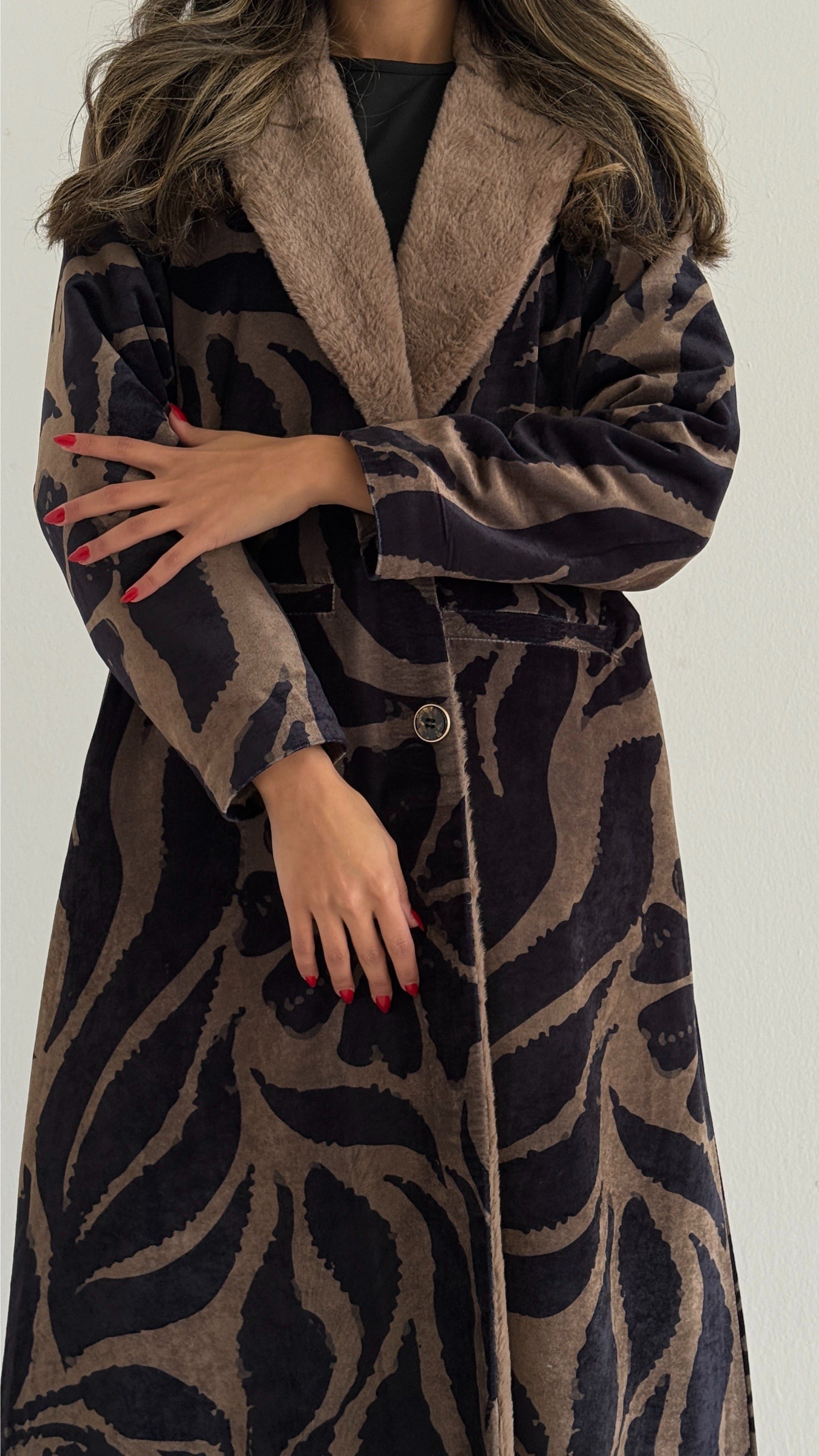 MWT758 - عباية بليزر برينت - Aya