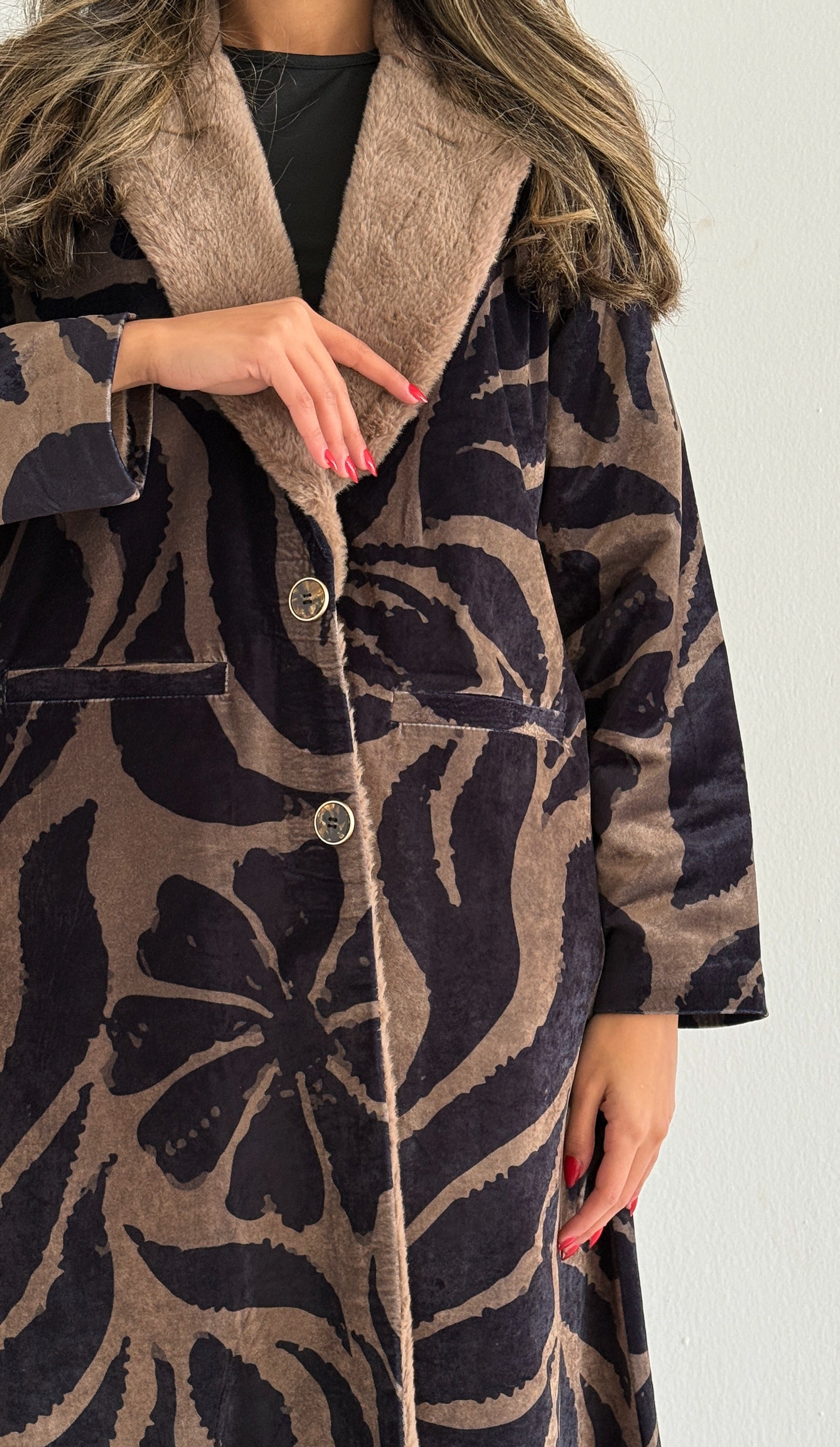 MWT758 - عباية بليزر برينت - Aya