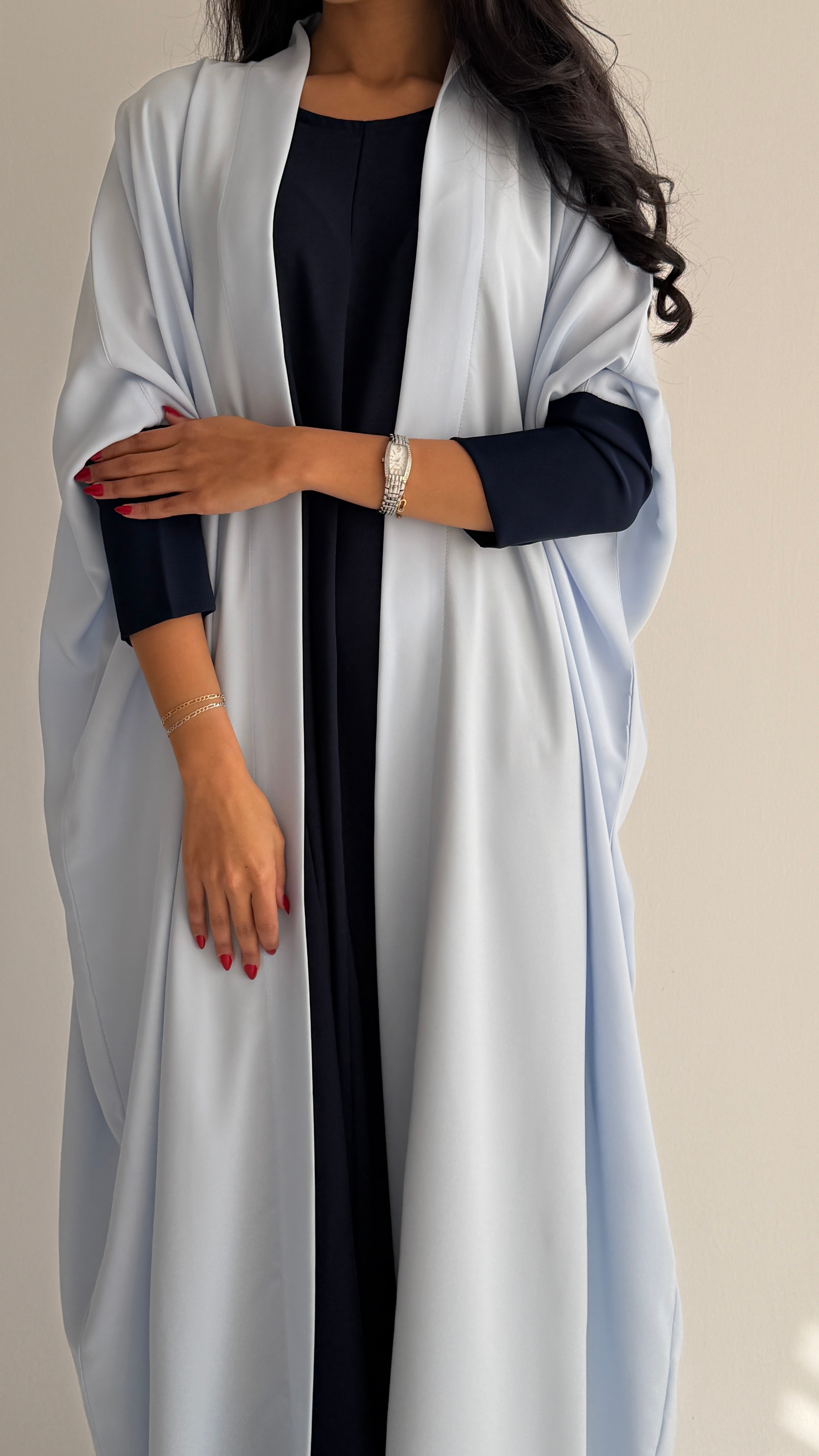 MWT1057 - عباية كريب مع فستان كريب - Aya