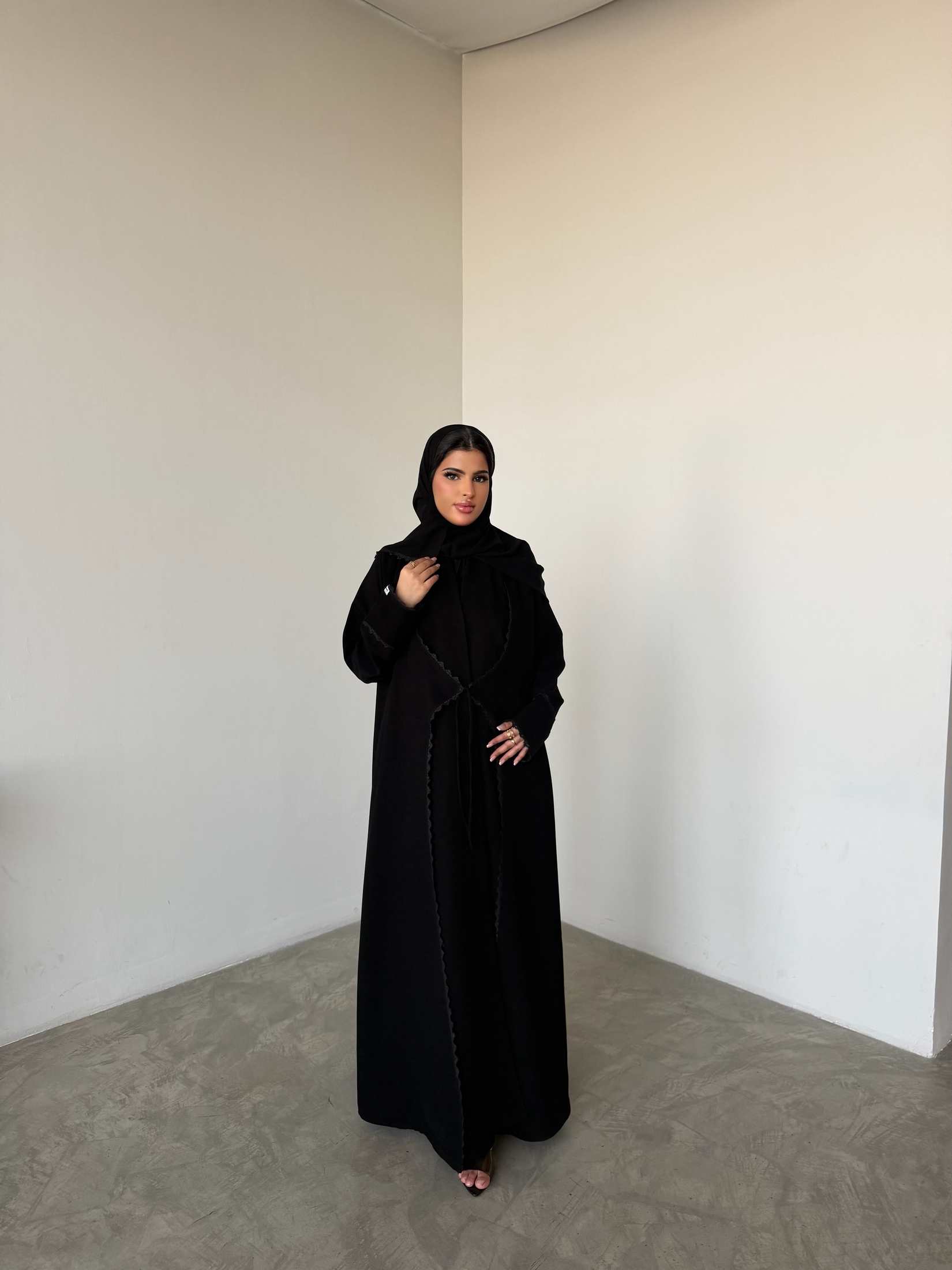 MWT4328 - عباية سيراميك سوداء صيفية - Aya