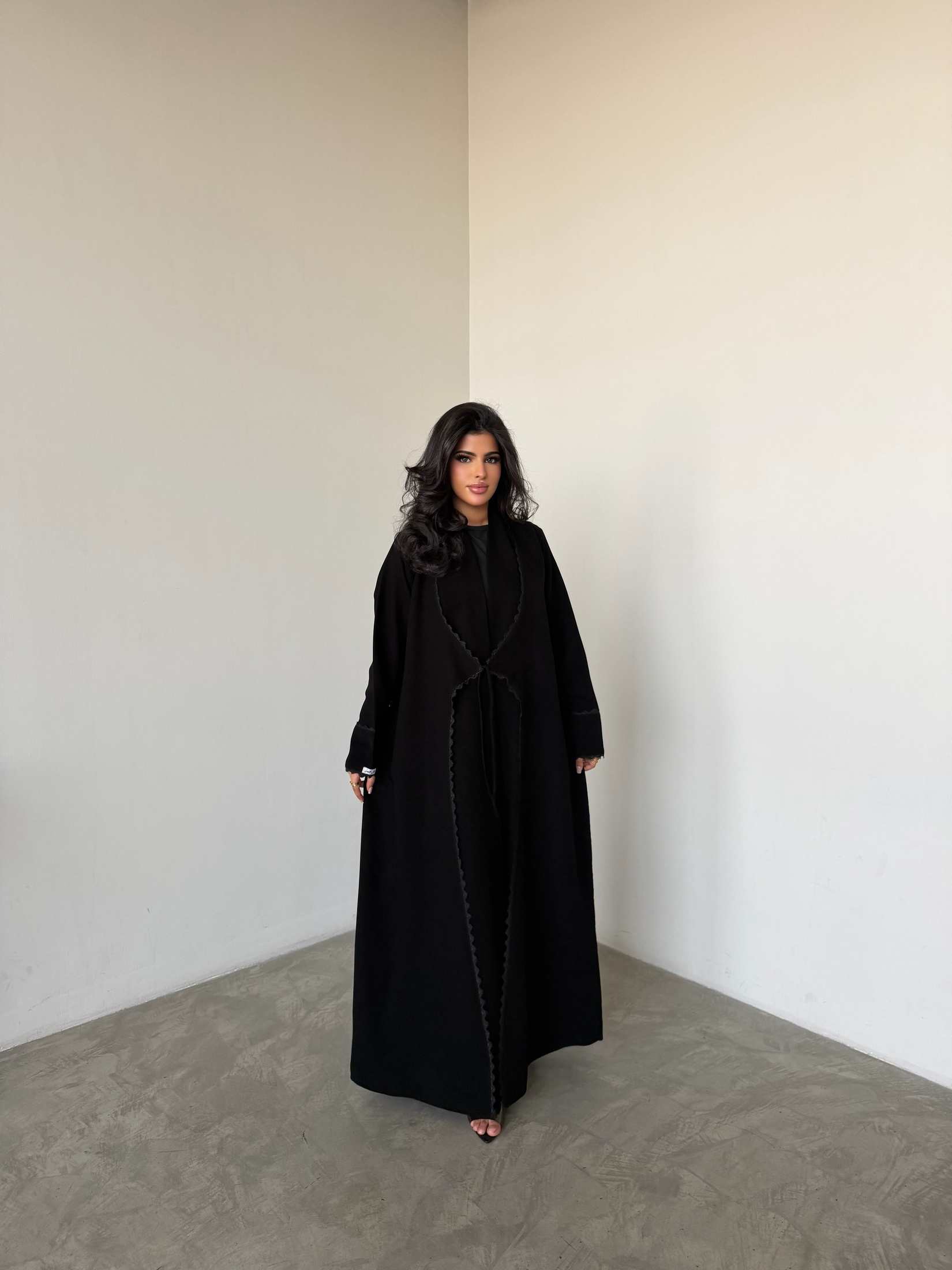 MWT4328 - عباية سيراميك سوداء صيفية - Aya