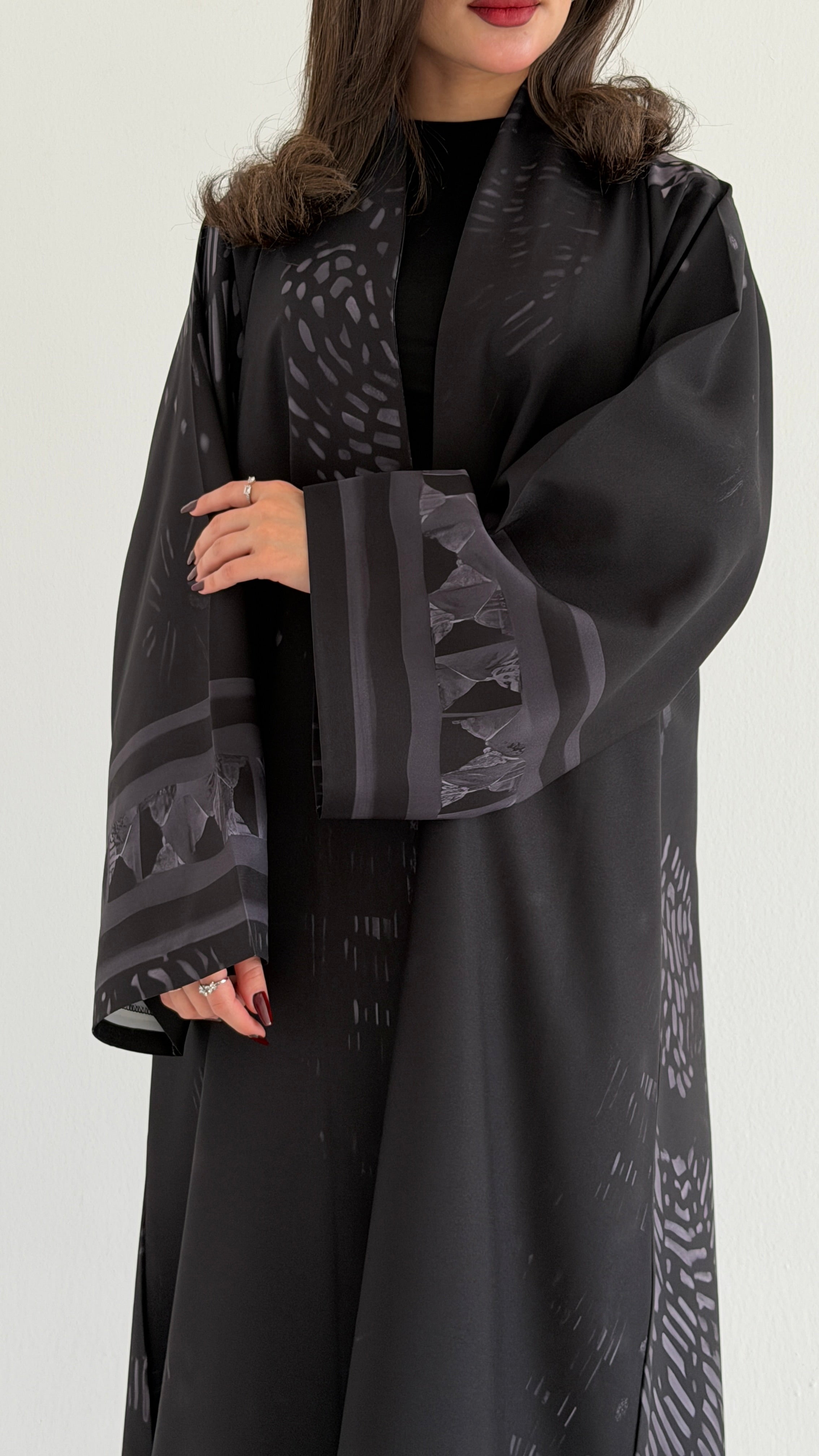 MWT1067 -عباية طباعة | Printed Abaya - Aya