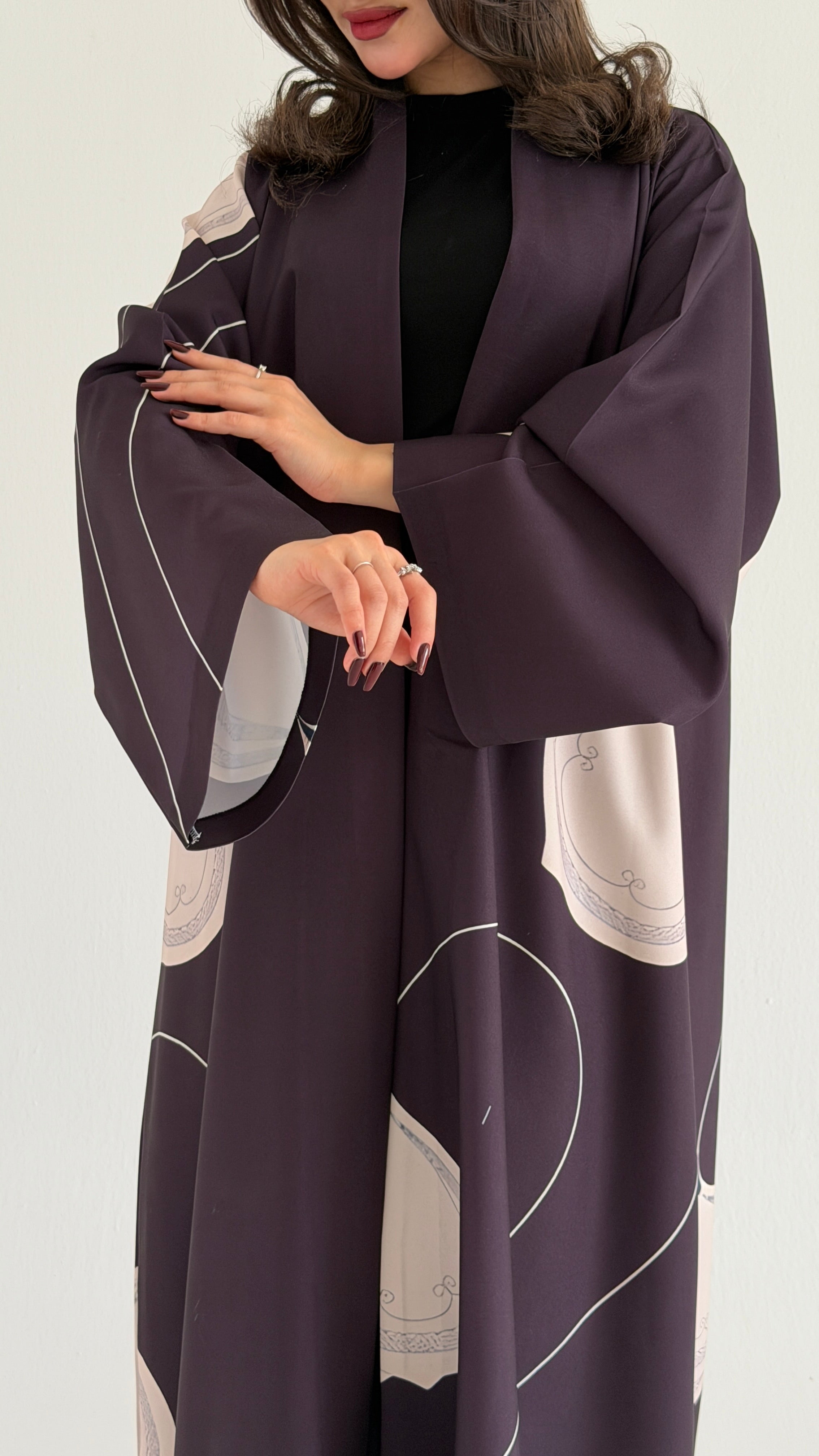 MWT1064 -عباية طباعة | Printed Abaya - Aya