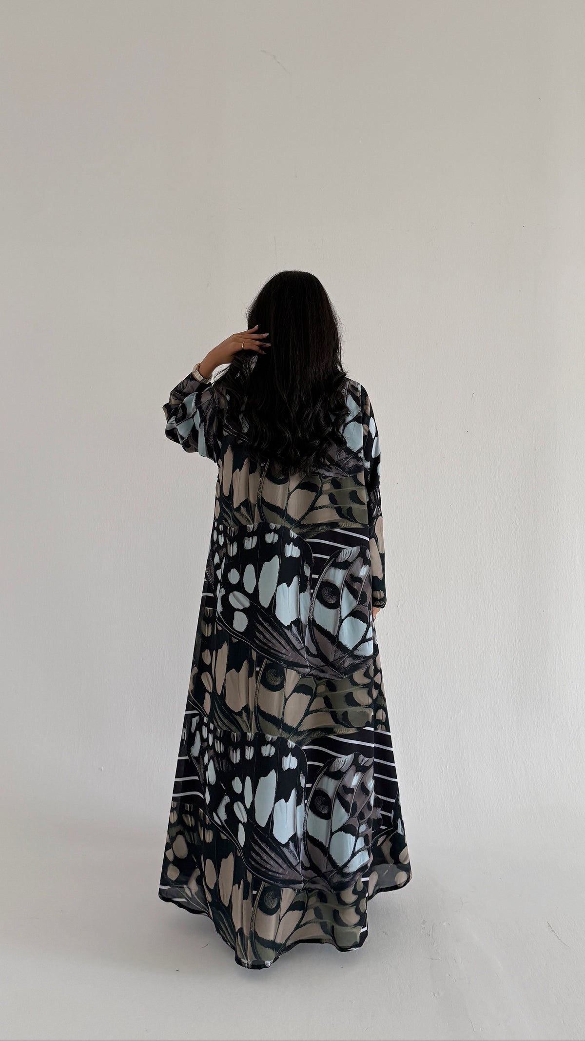 MWT2133 - عباية طباعة- Printed Abaya