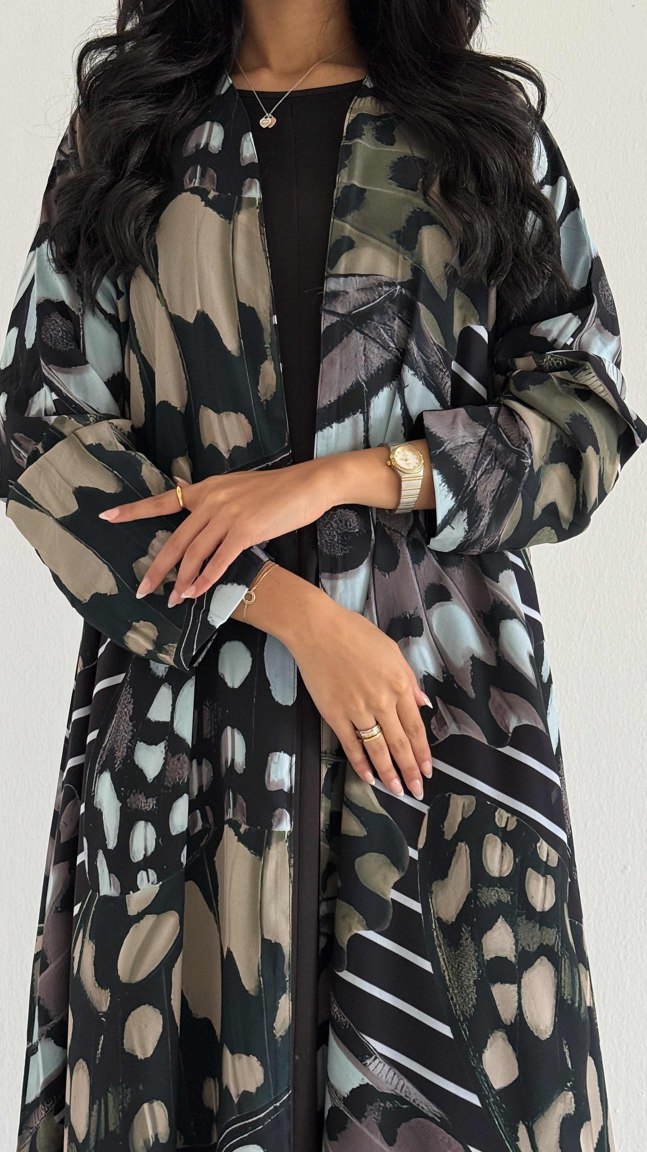 MWT2133 - عباية طباعة- Printed Abaya
