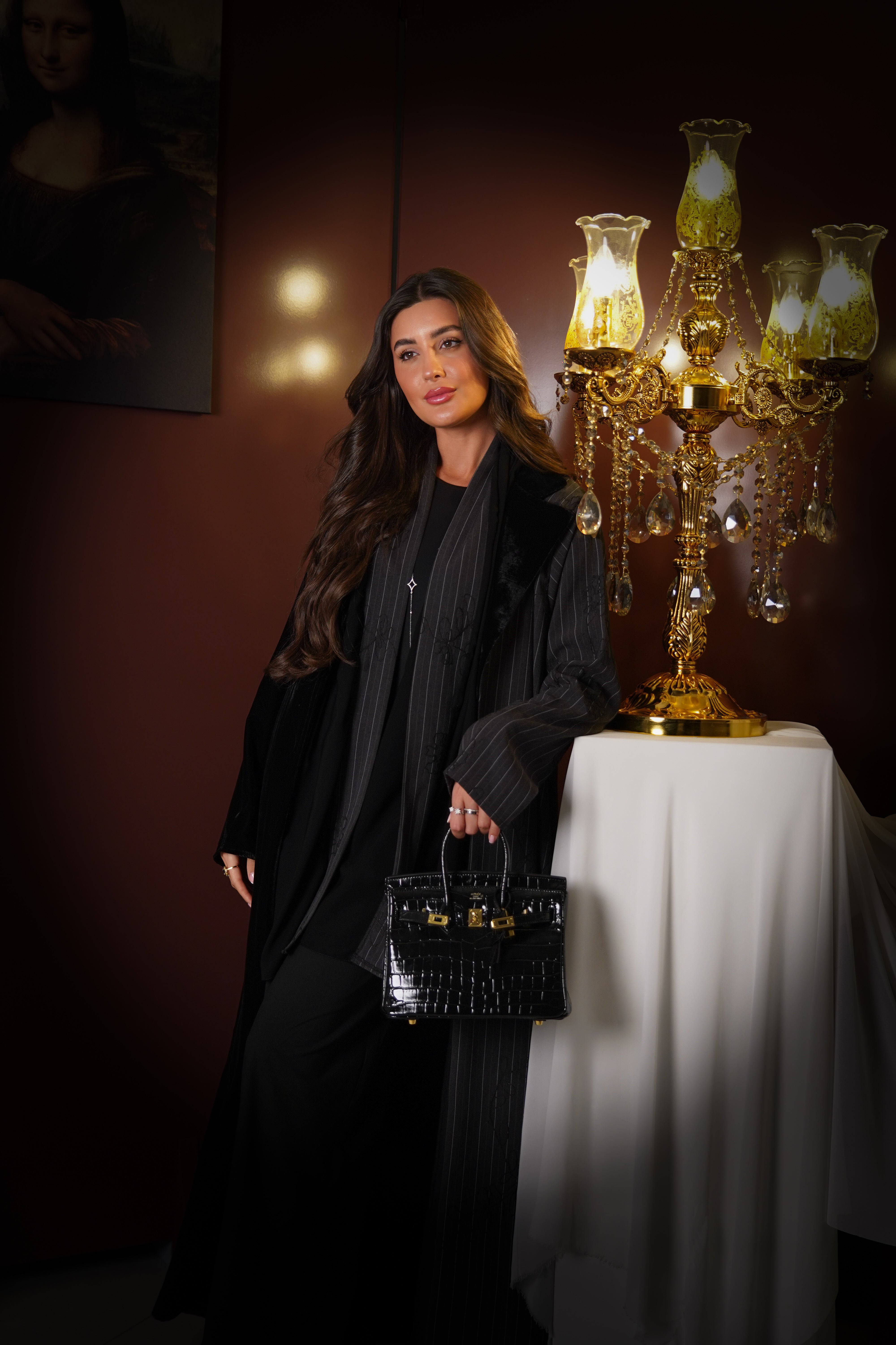 MW1856 - عباية بليزر غير متماثل لتعطي طابع الراقي