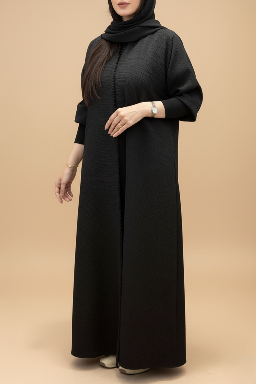 MWE903 - عباية جاكار نص كلوش