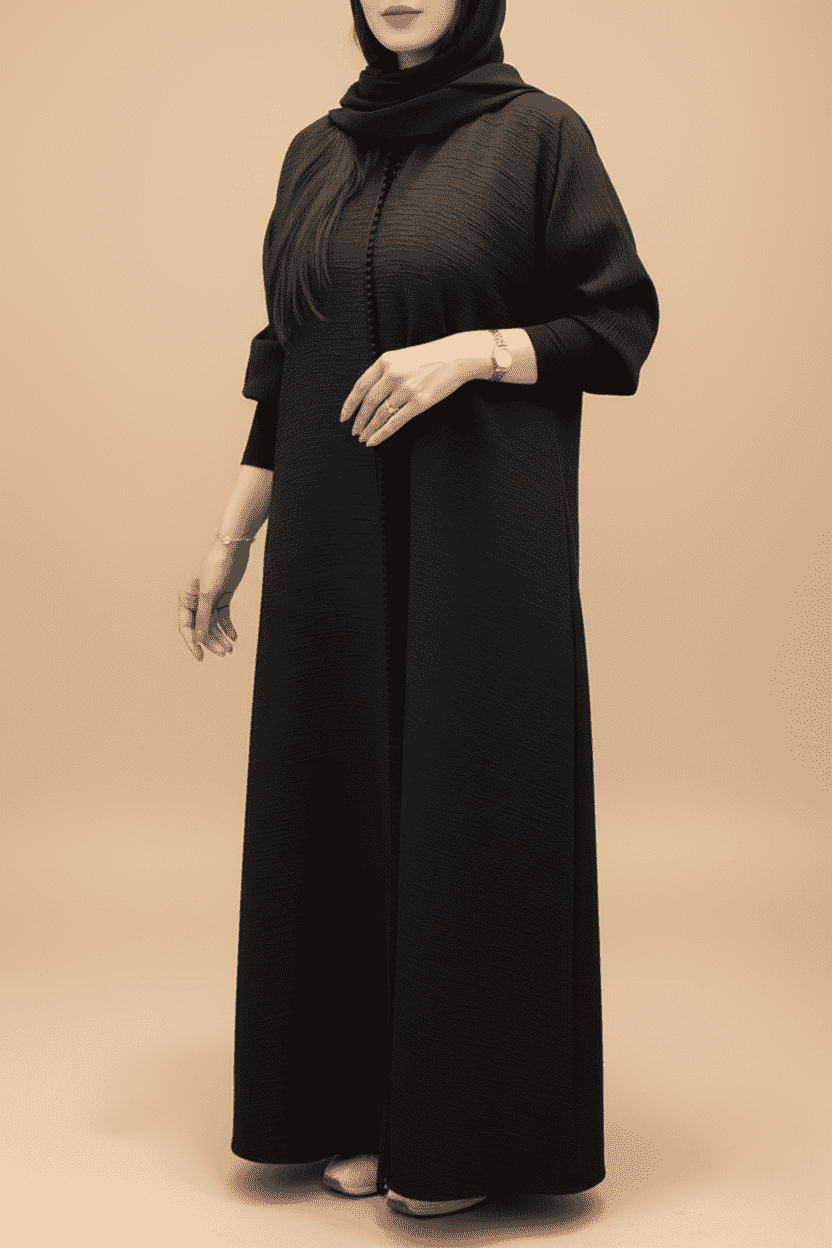 MWE903 - عباية جاكار نص كلوش - Aya
