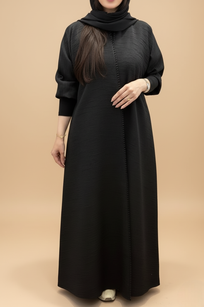 MWE903 - عباية جاكار نص كلوش