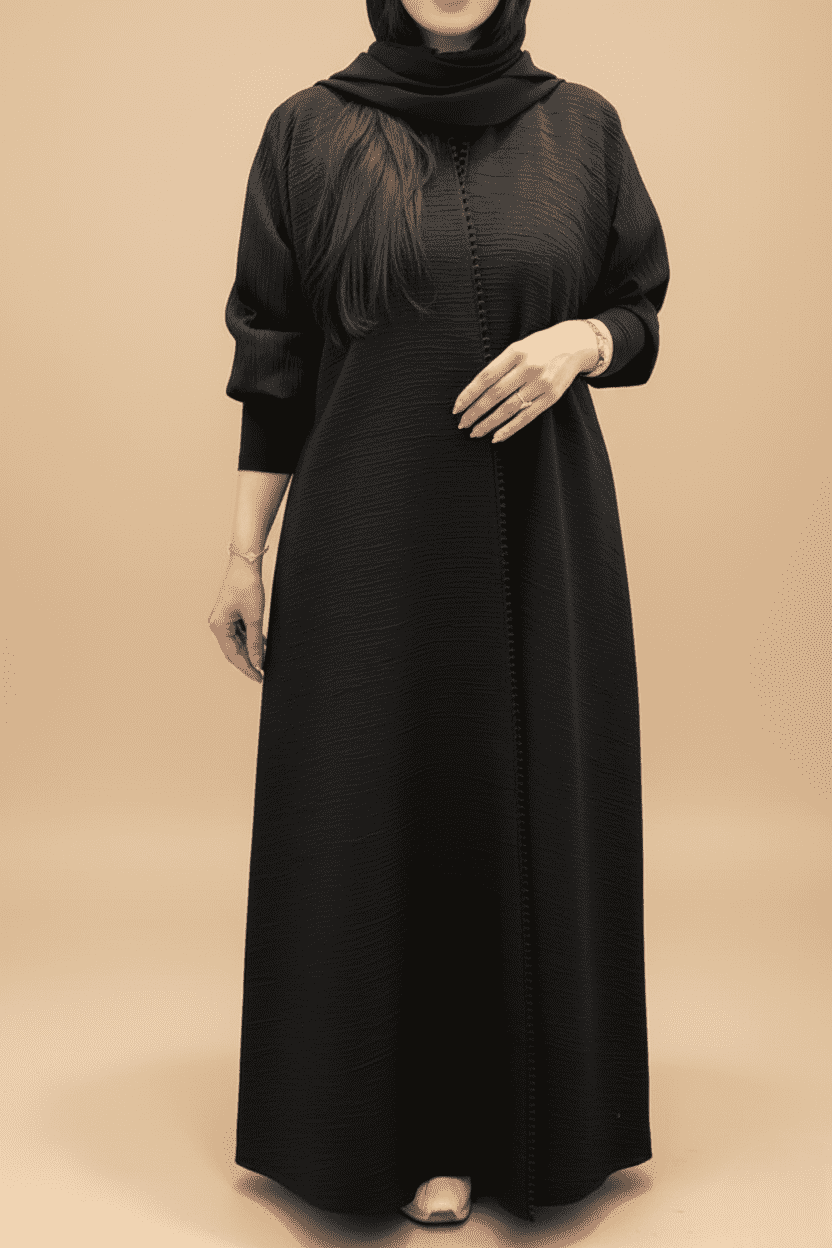 MWE903 - عباية جاكار نص كلوش - Aya