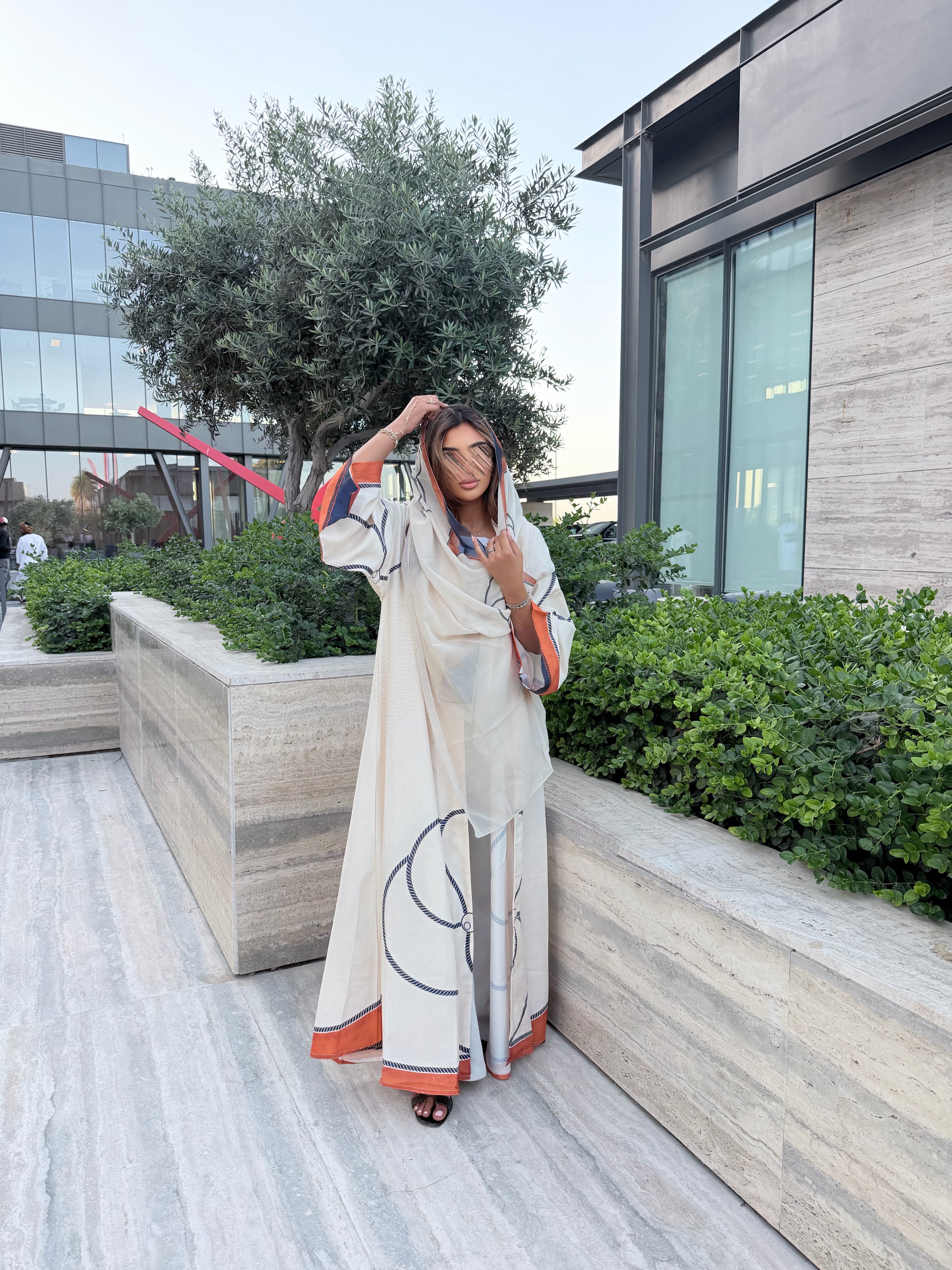 MWT1133 - عباية طباعة | Printed Abaya - Aya