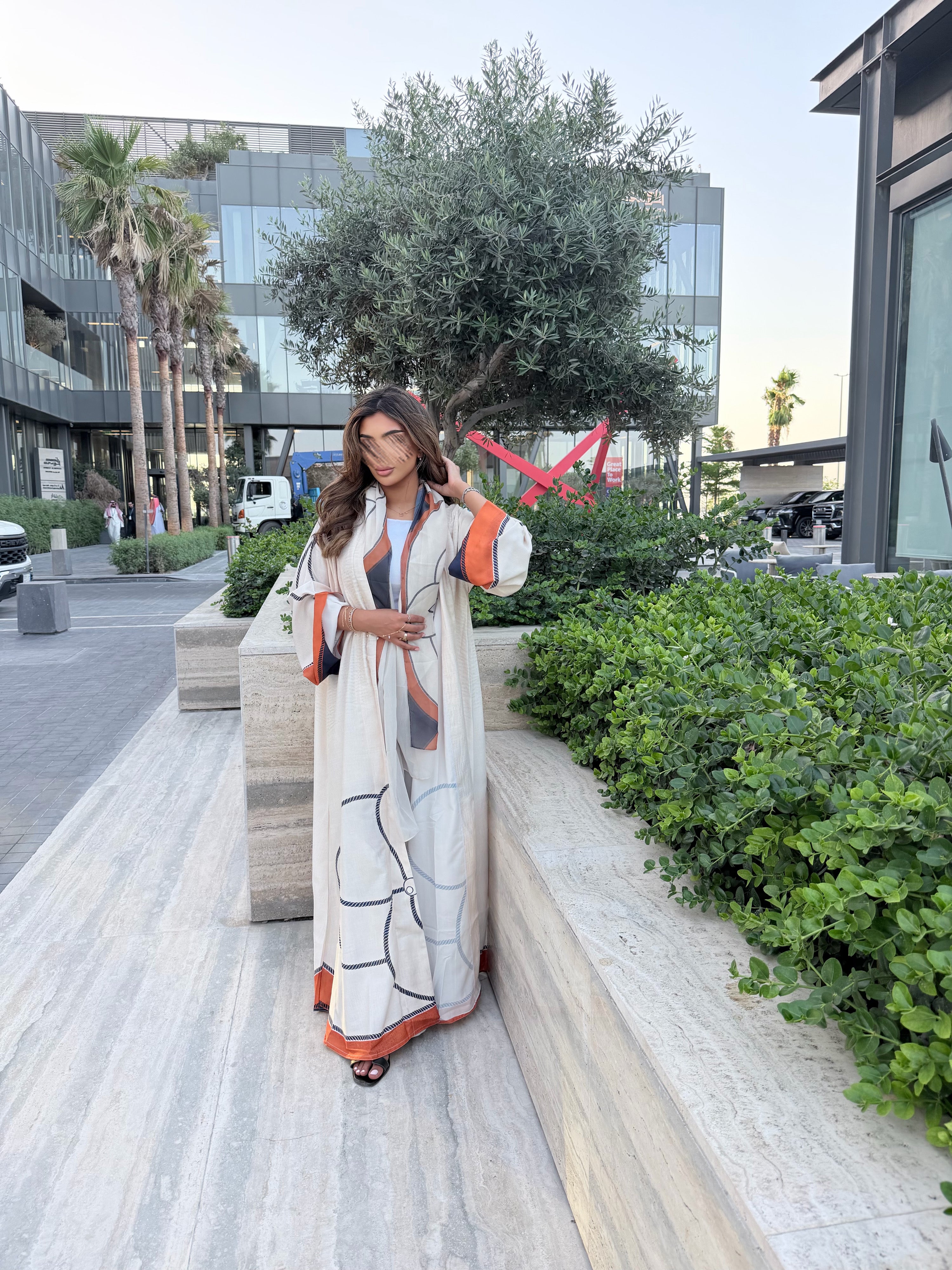 MWT1133 - عباية طباعة | Printed Abaya - Aya