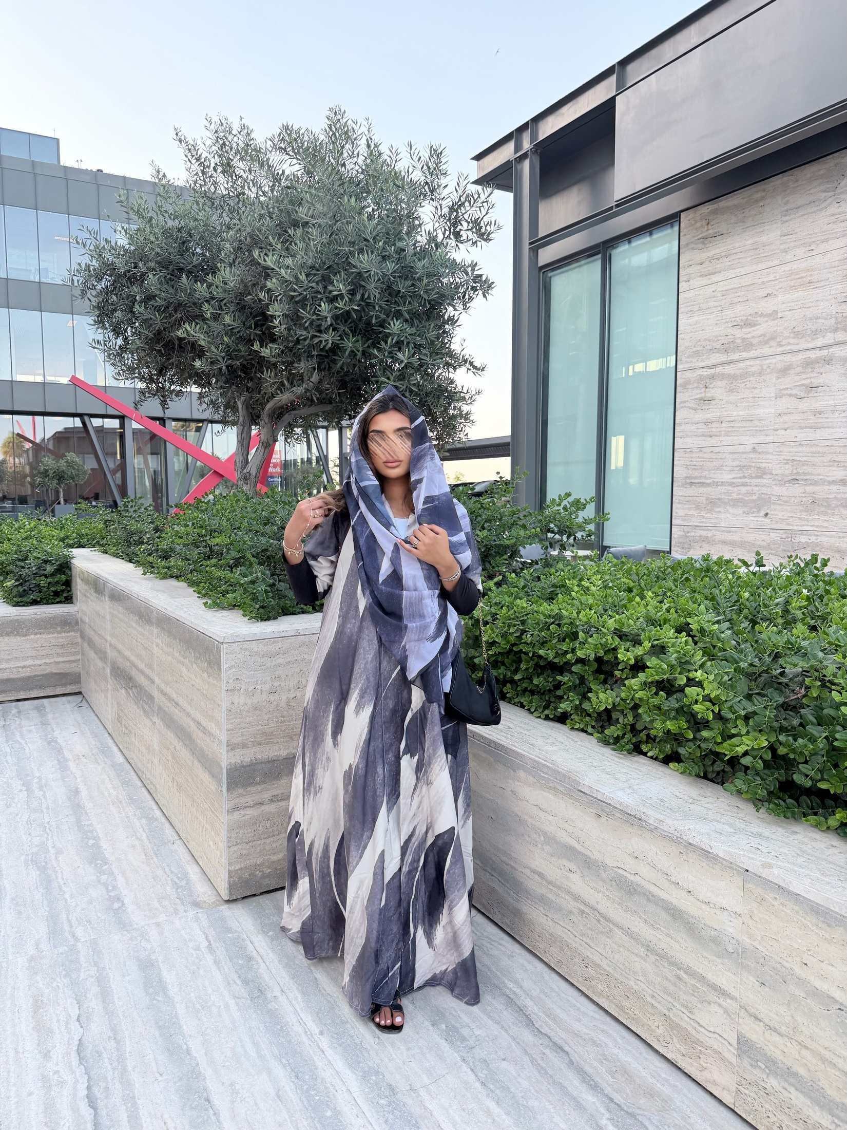 MWT1159 - عباية طباعة | Printed Abaya - Aya