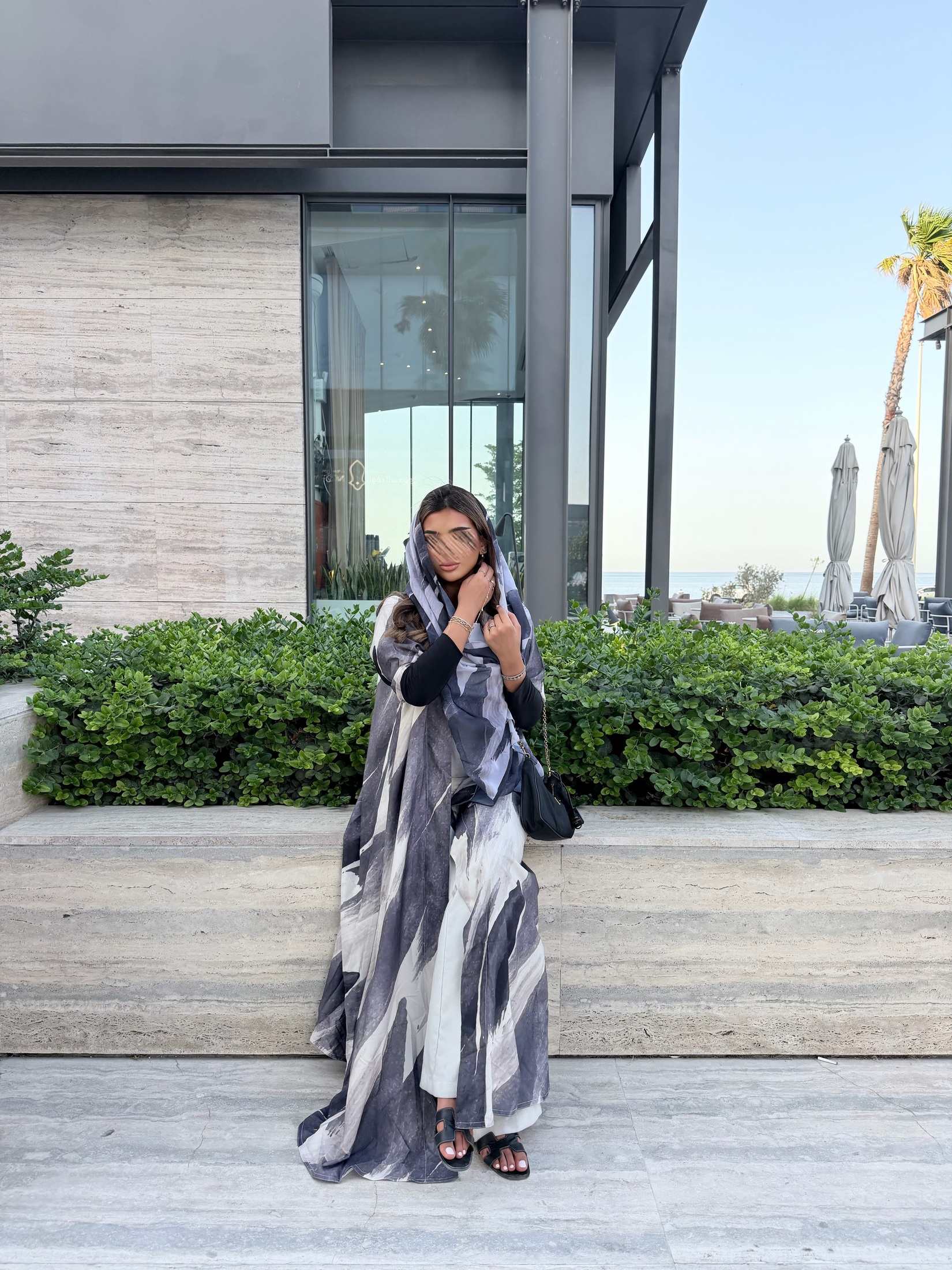 MWT1159 - عباية طباعة | Printed Abaya - Aya