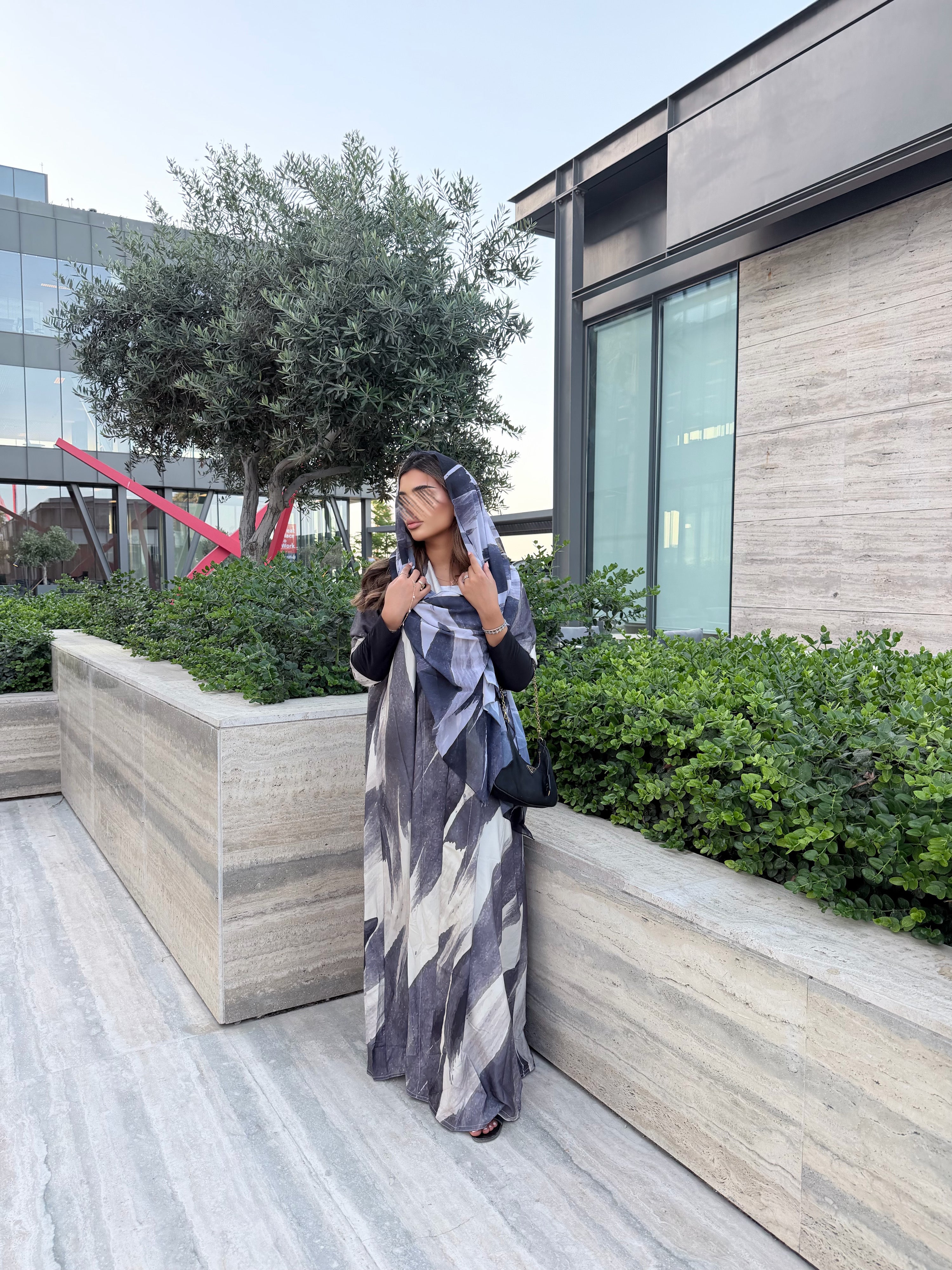 MWT1159 - عباية طباعة | Printed Abaya - Aya