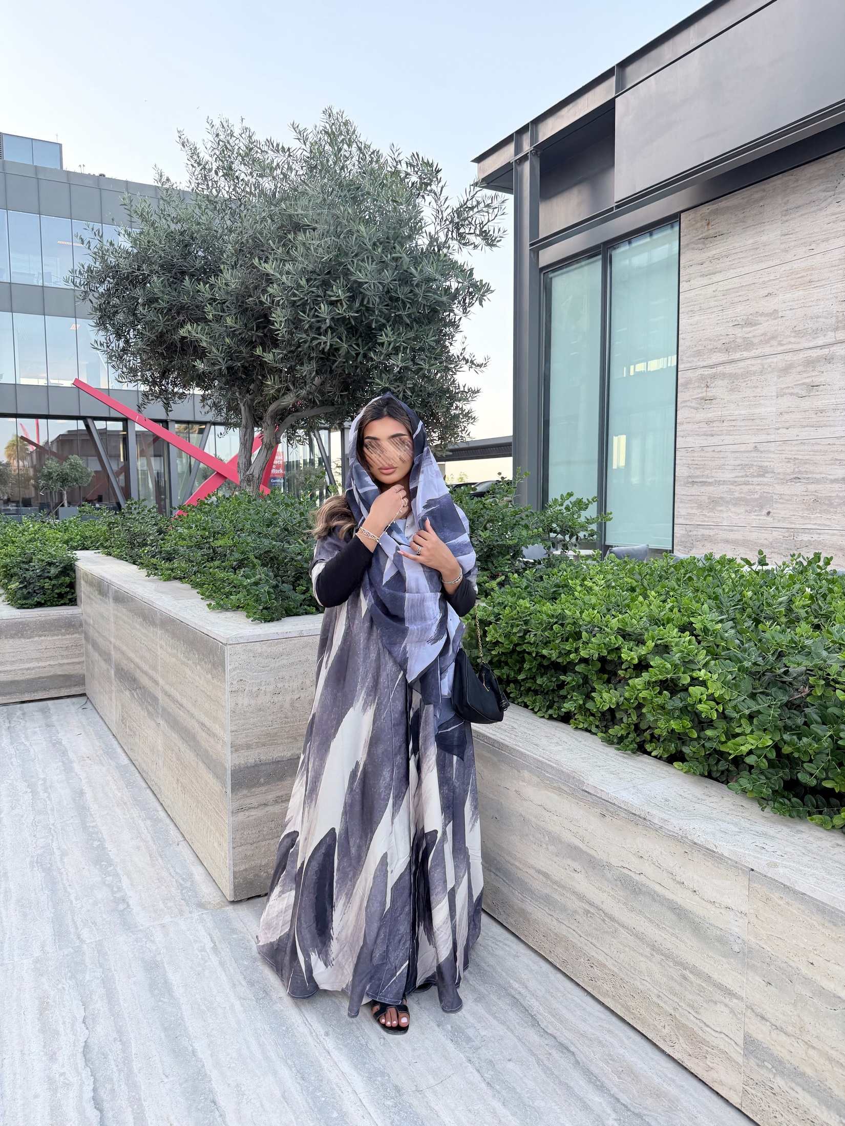 MWT1159 - عباية طباعة | Printed Abaya - Aya