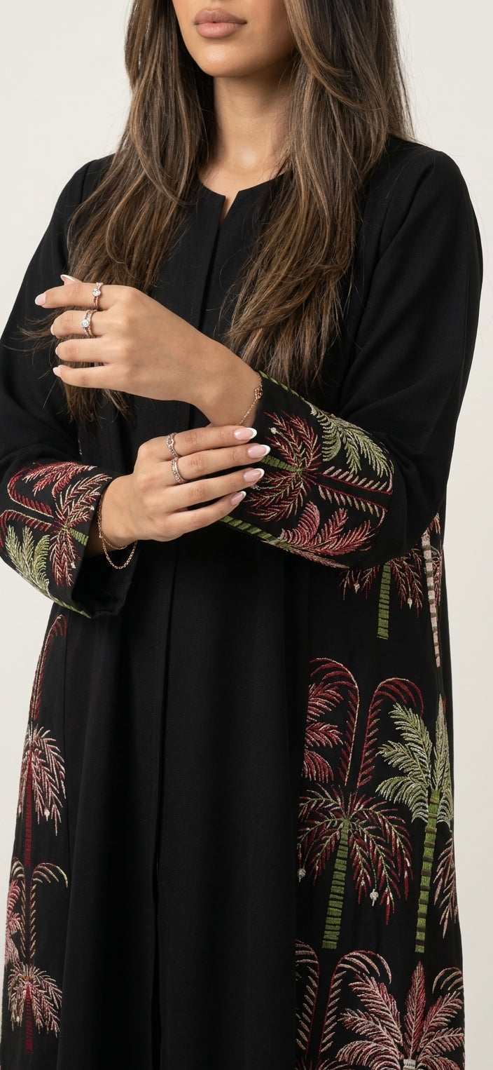 MWT4023 - عبايه بزخارف النخل