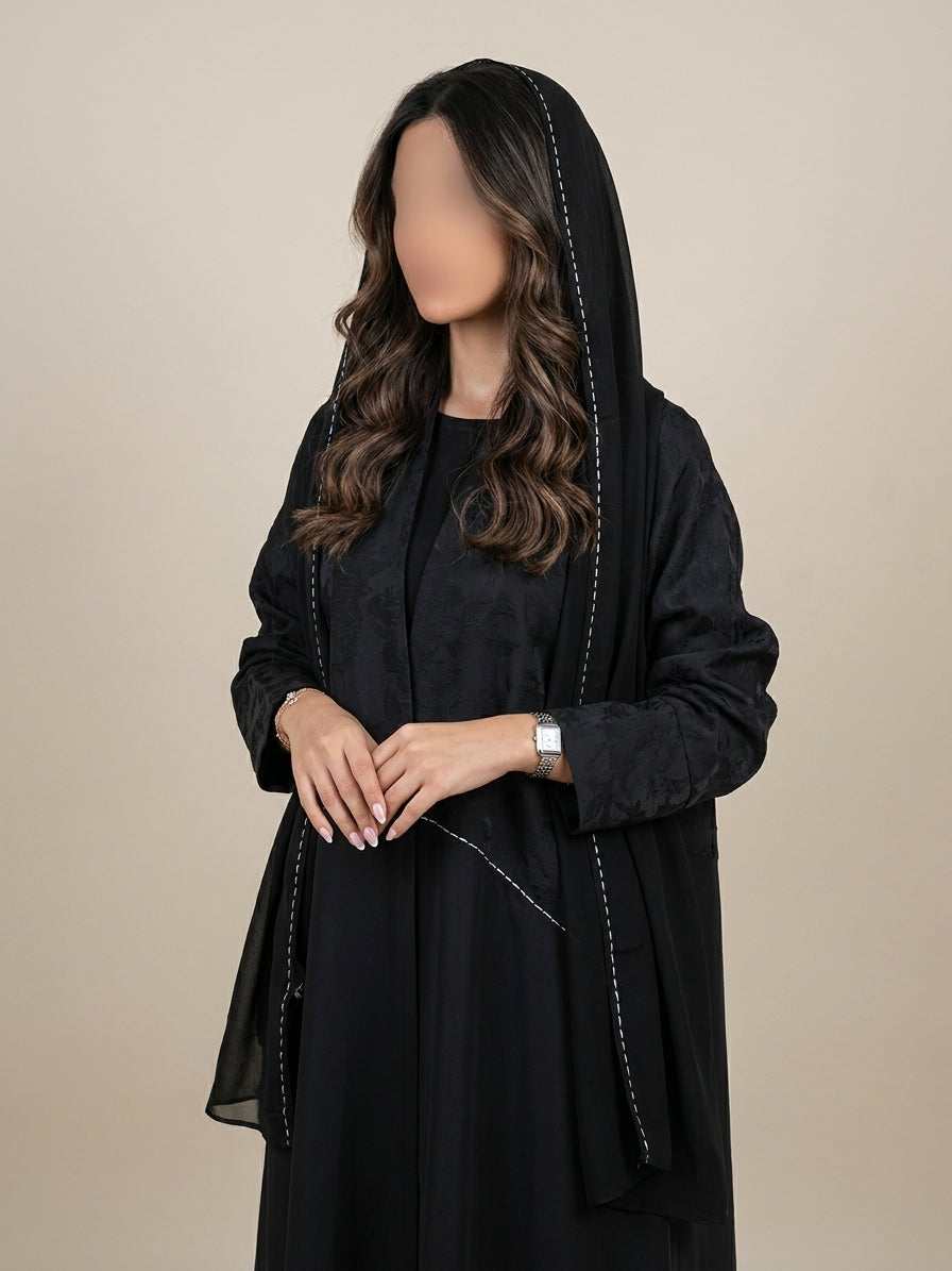MWT4026 - عبايه حرير مغسول راقيه وحصريه
