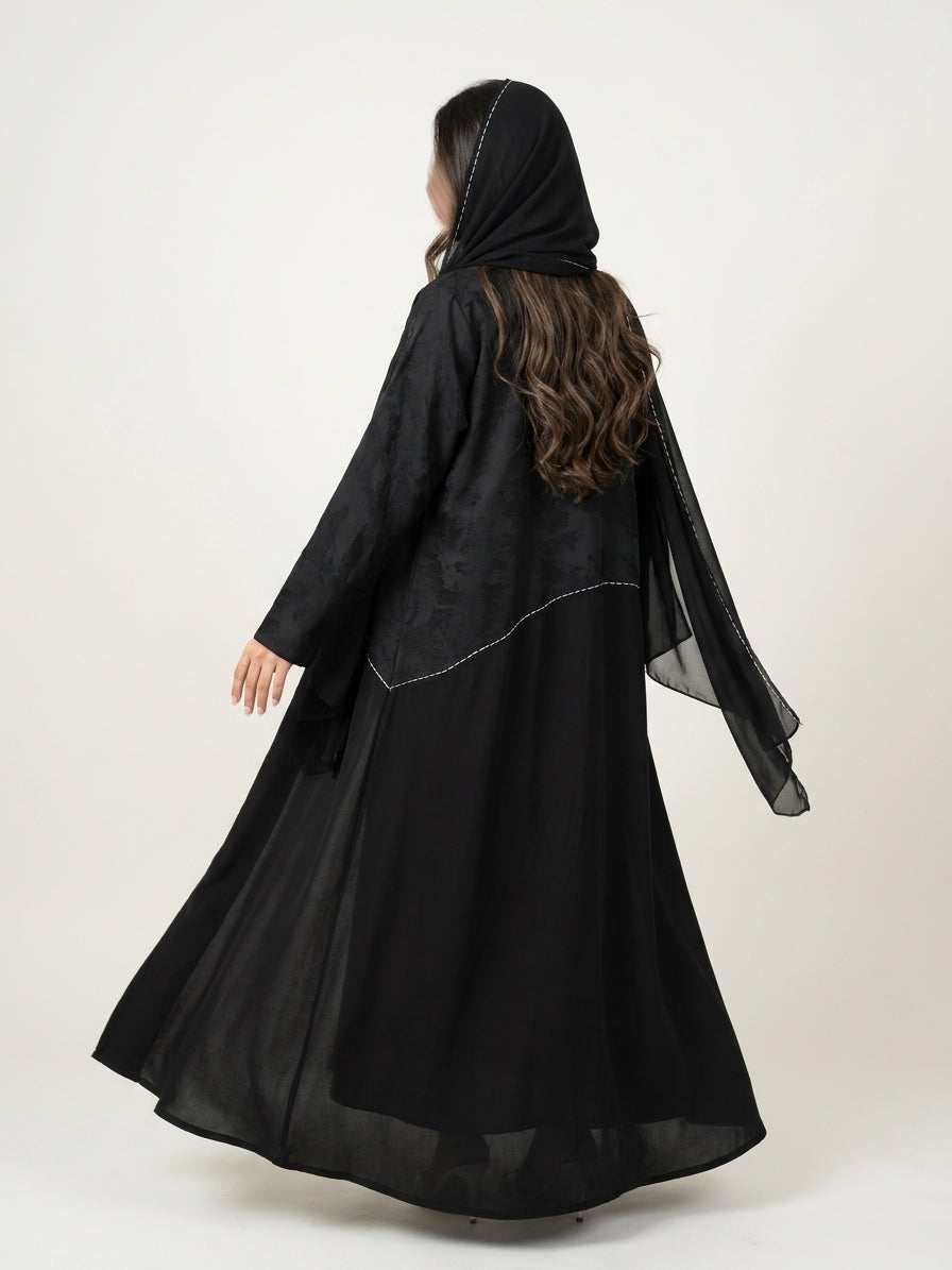 MWT4026 - عبايه حرير مغسول راقيه وحصريه