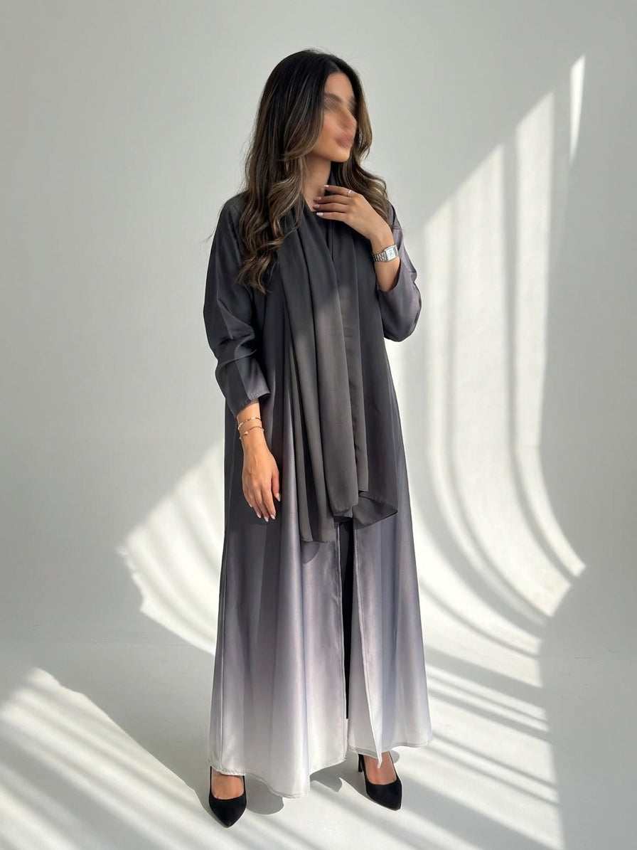 MWT4032 - عباية كلوش أومبرية -ombré cloche abaya