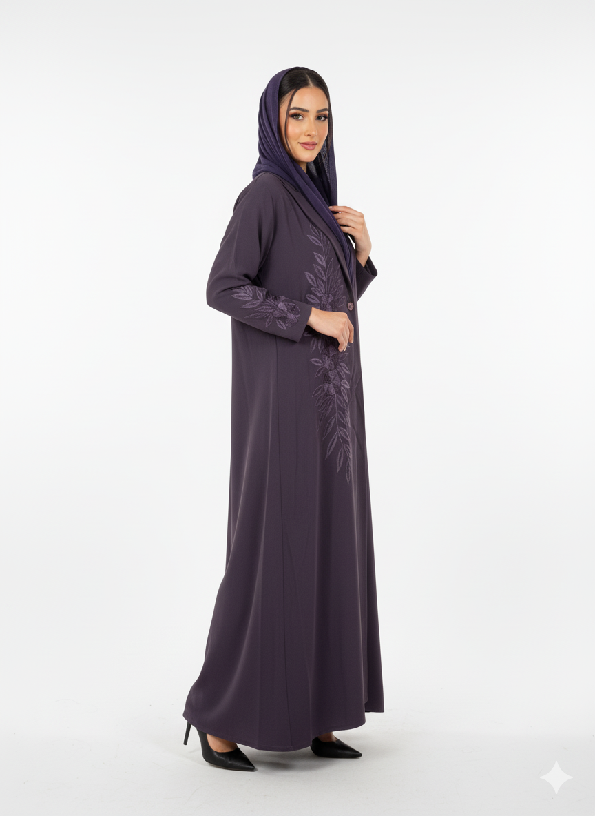 MW645 - Light Crepe Standing with Jacquard Half-Cloche