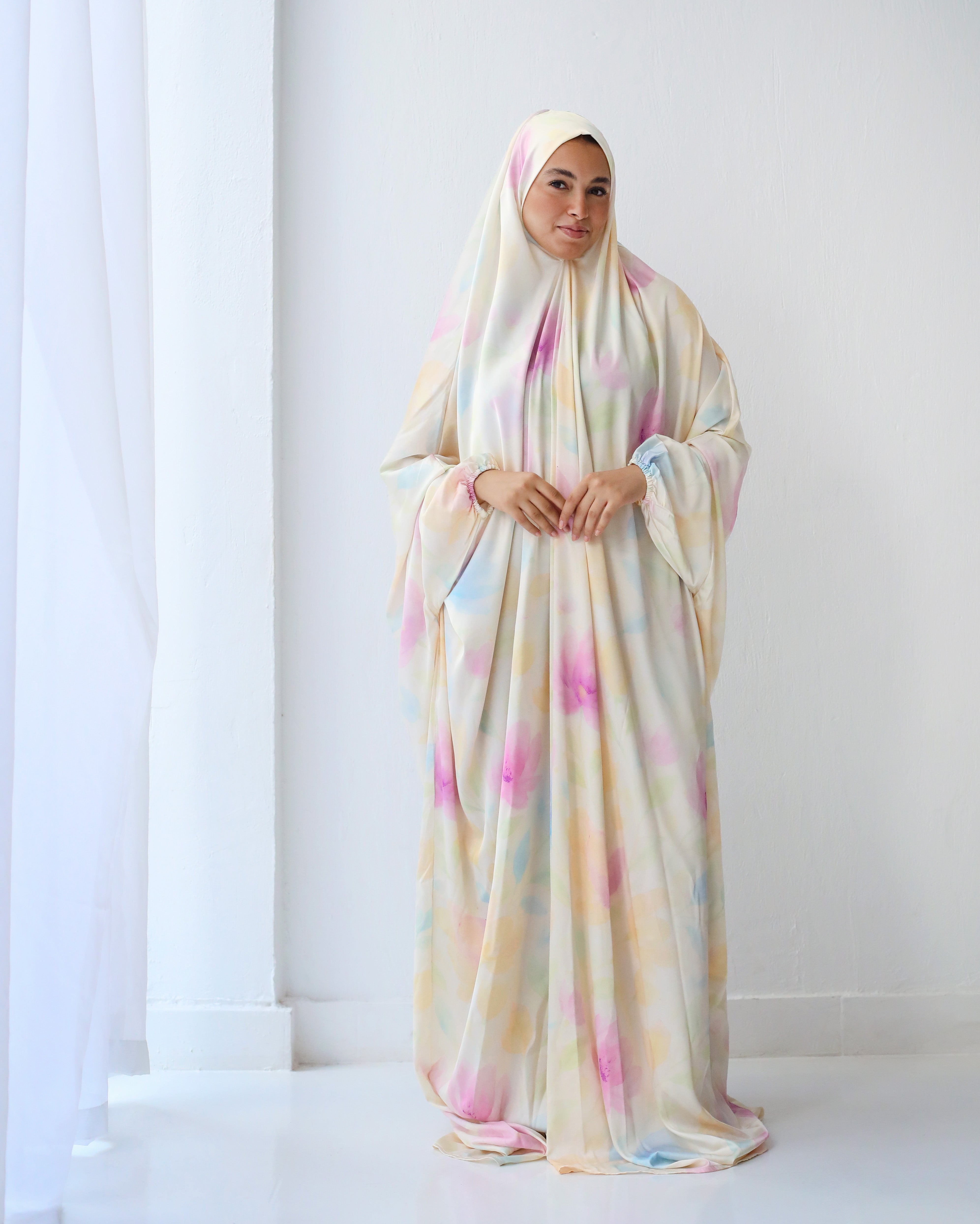 Pastel Fiora Slip On Khimar - Aya