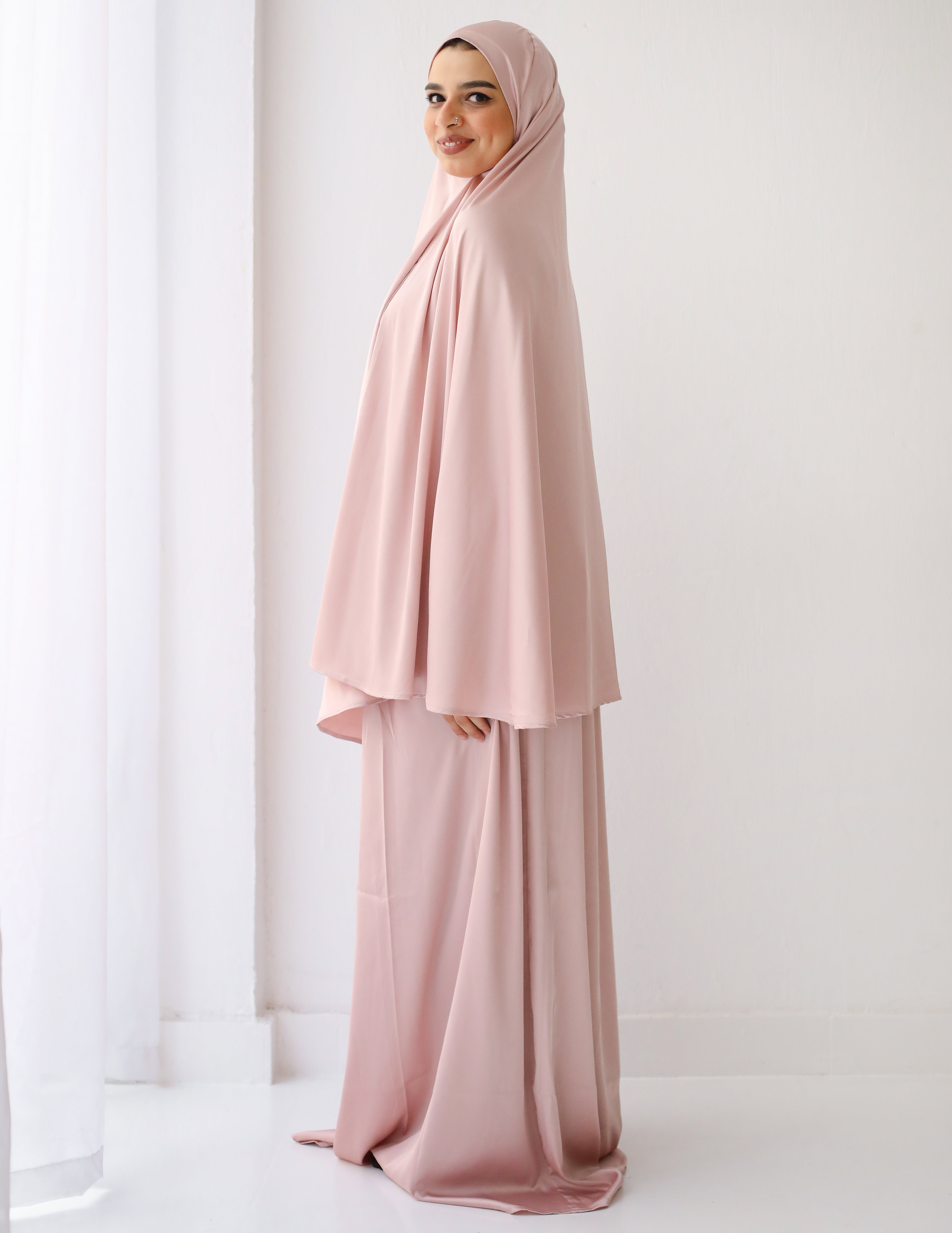 Blush Pink Plain Prayer Set - Aya