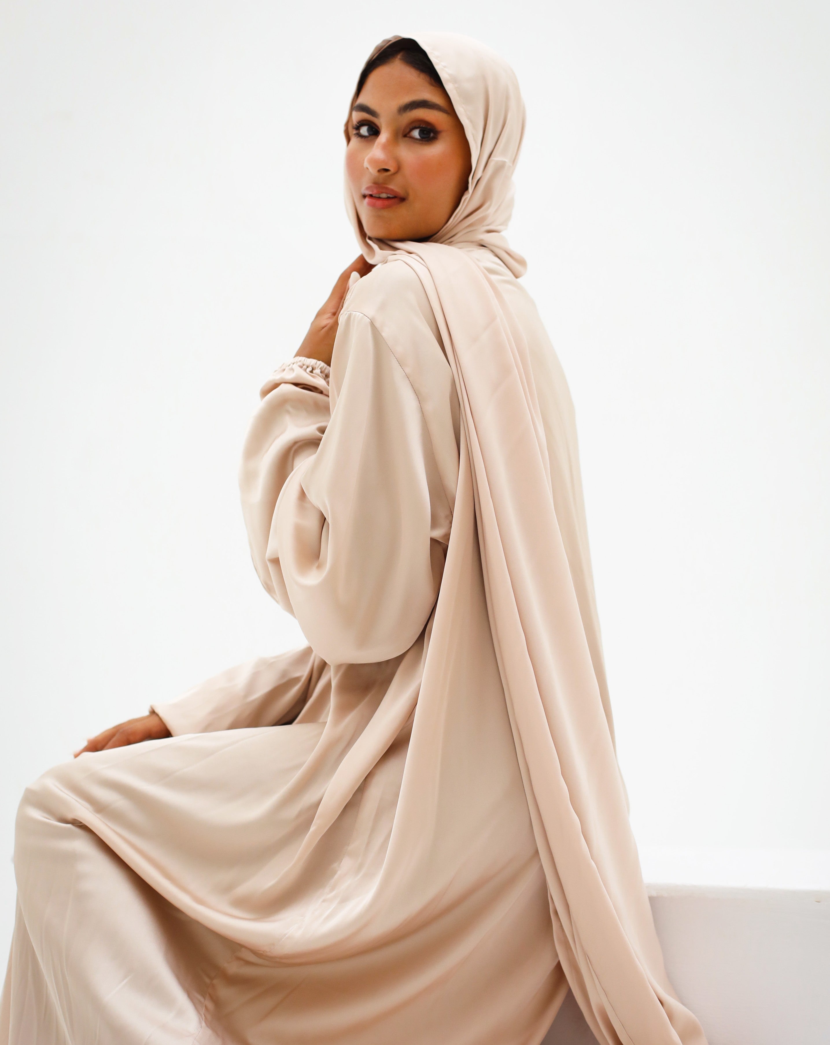 Plain Champagne Prayer Dress - Aya