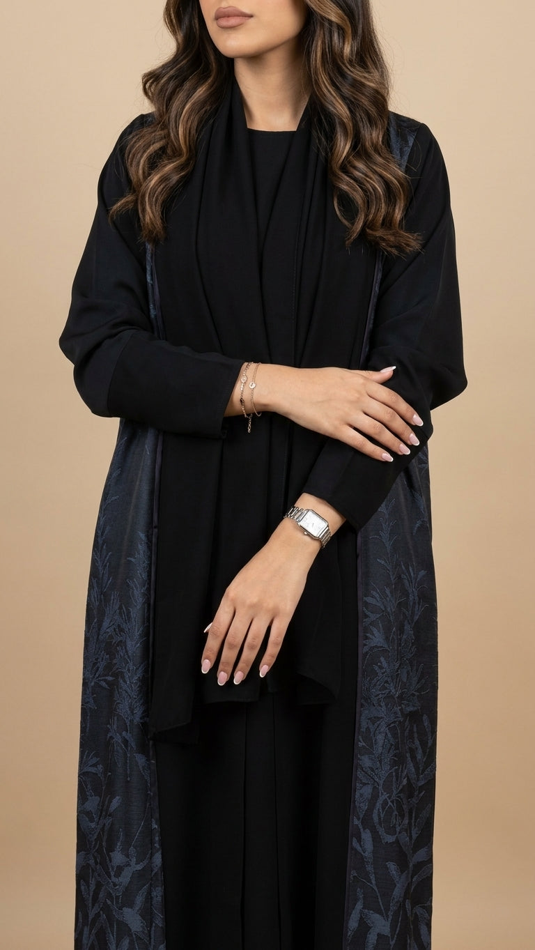 عباية حرير بتدخيلة جاكار - Image 3