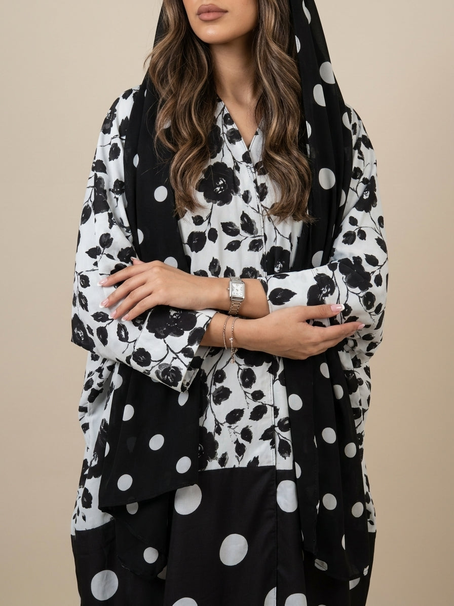 عباية طباعة | Printed Abaya - Image 2