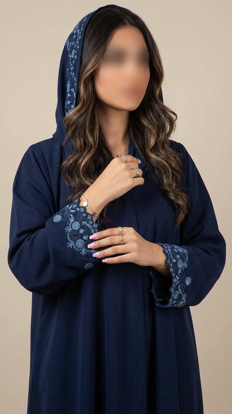 عباية كريب بتدخيلة كلفة تطريز - Image 2