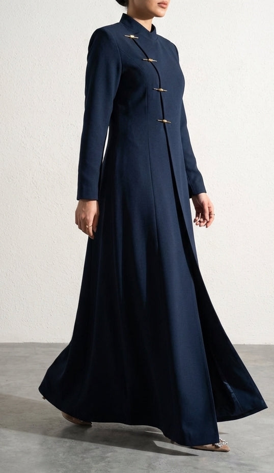 MWK109 عباية بليزر بتقفيلة ذهبية