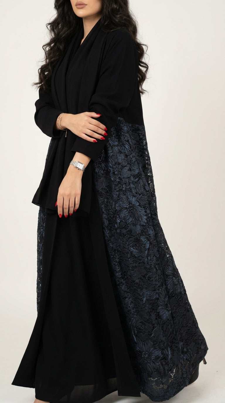 عباية دانتيل اسود - Image 3