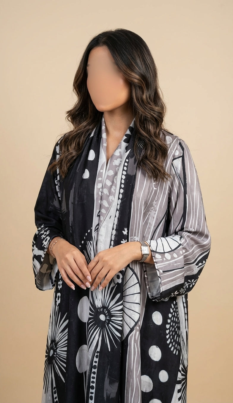 عباية طباعة | Printed Abaya - Image 1