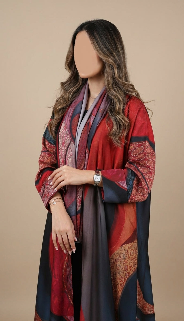 عباية طباعة | Printed Abaya - Image 2