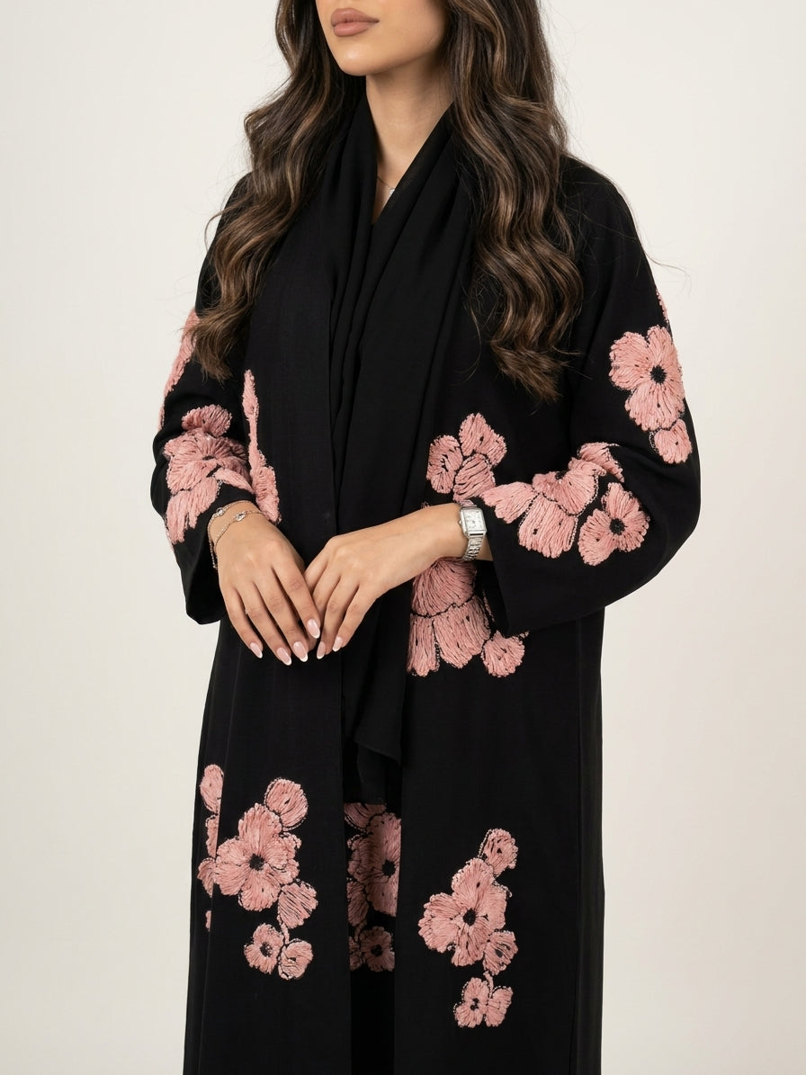 عباية بكلفة وردات - Image 3