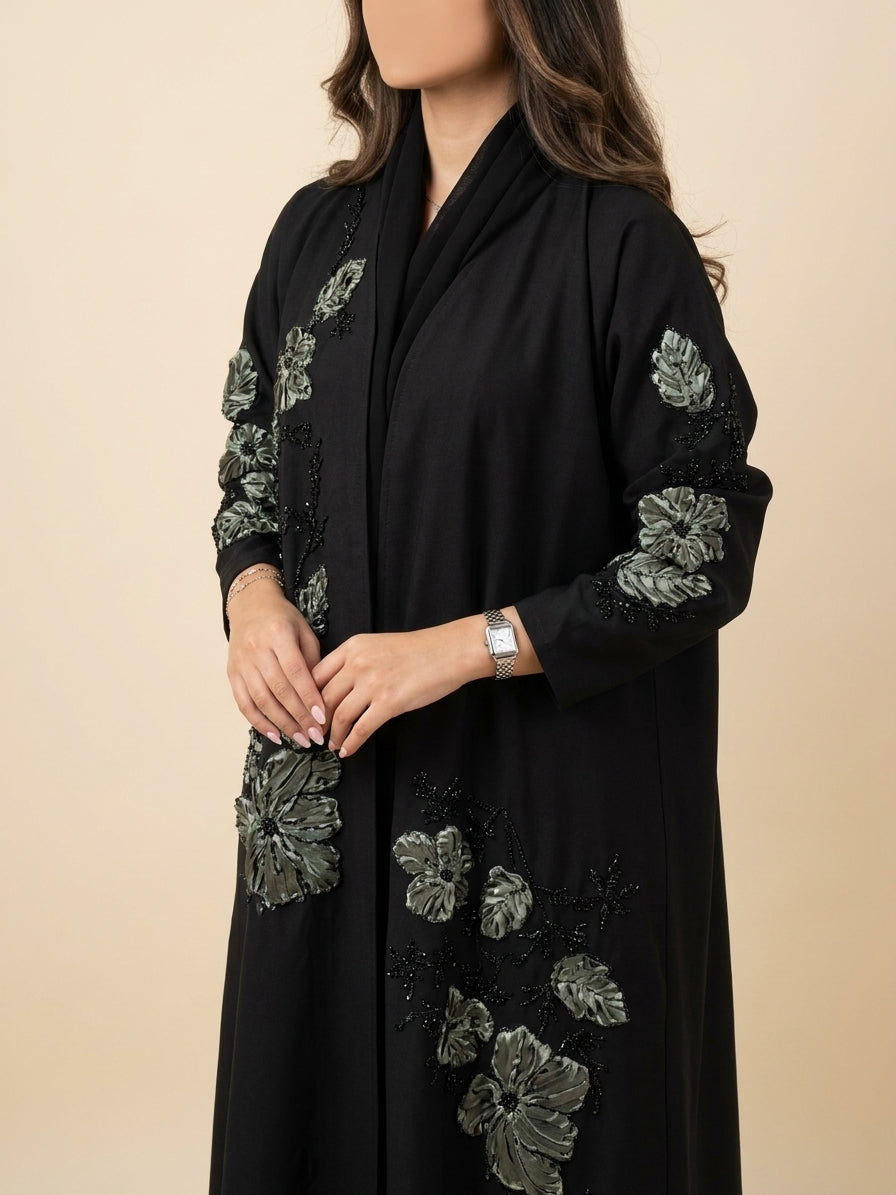 عباية بتدخيلة كلفة وردات بشك - Image 2