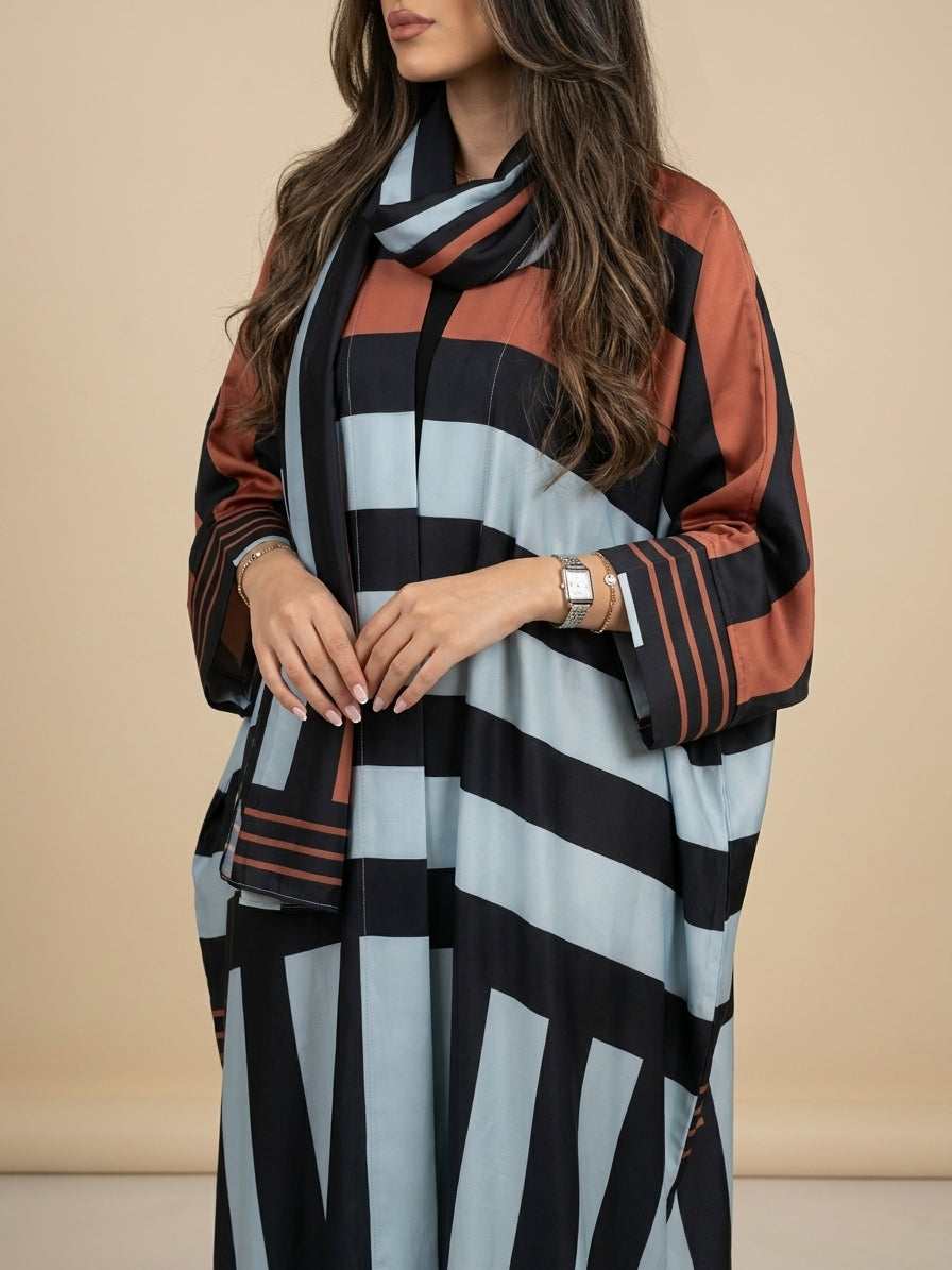 عباية طباعة | Printed Abaya - Image 2