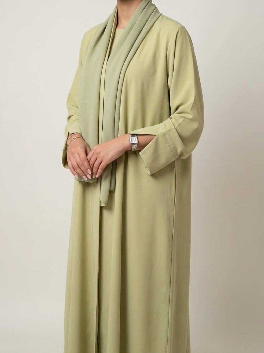 عباية كريب بيسك|Basic Crepe Abaya - Image 3