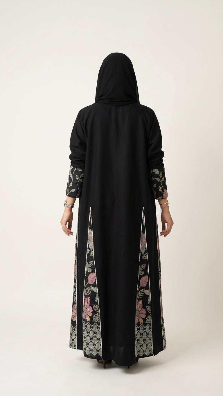 عباية بتدخيلة لينن تطريز - Image 4