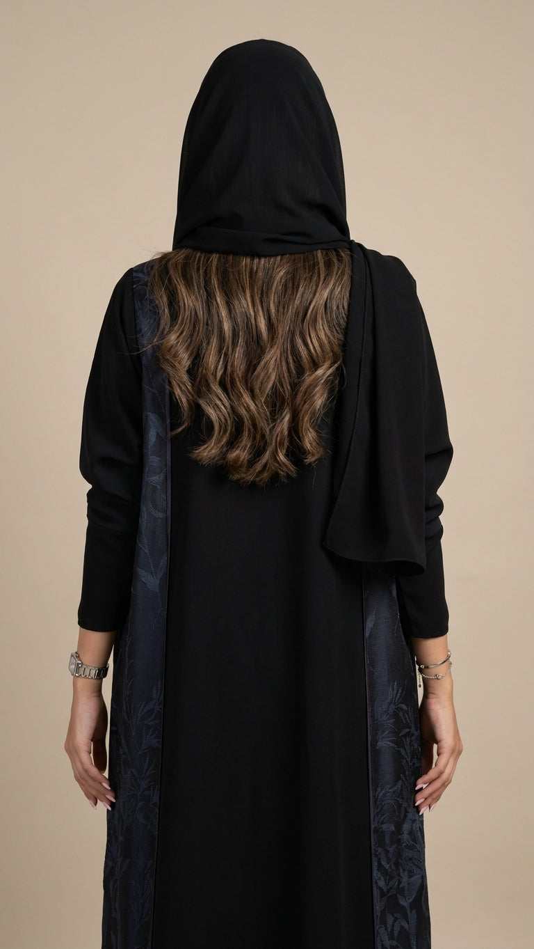 عباية حرير بتدخيلة جاكار - Image 4