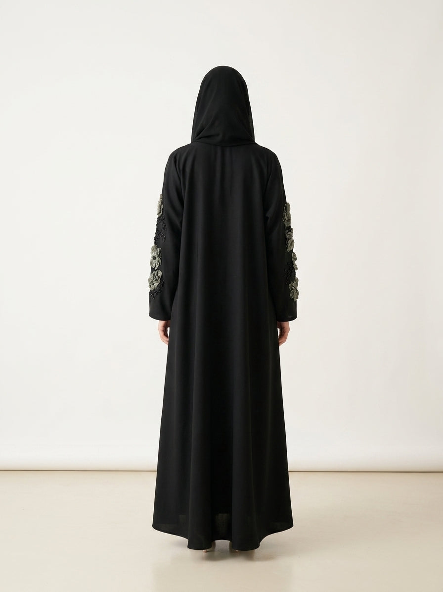 عباية بتدخيلة كلفة وردات بشك - Image 4