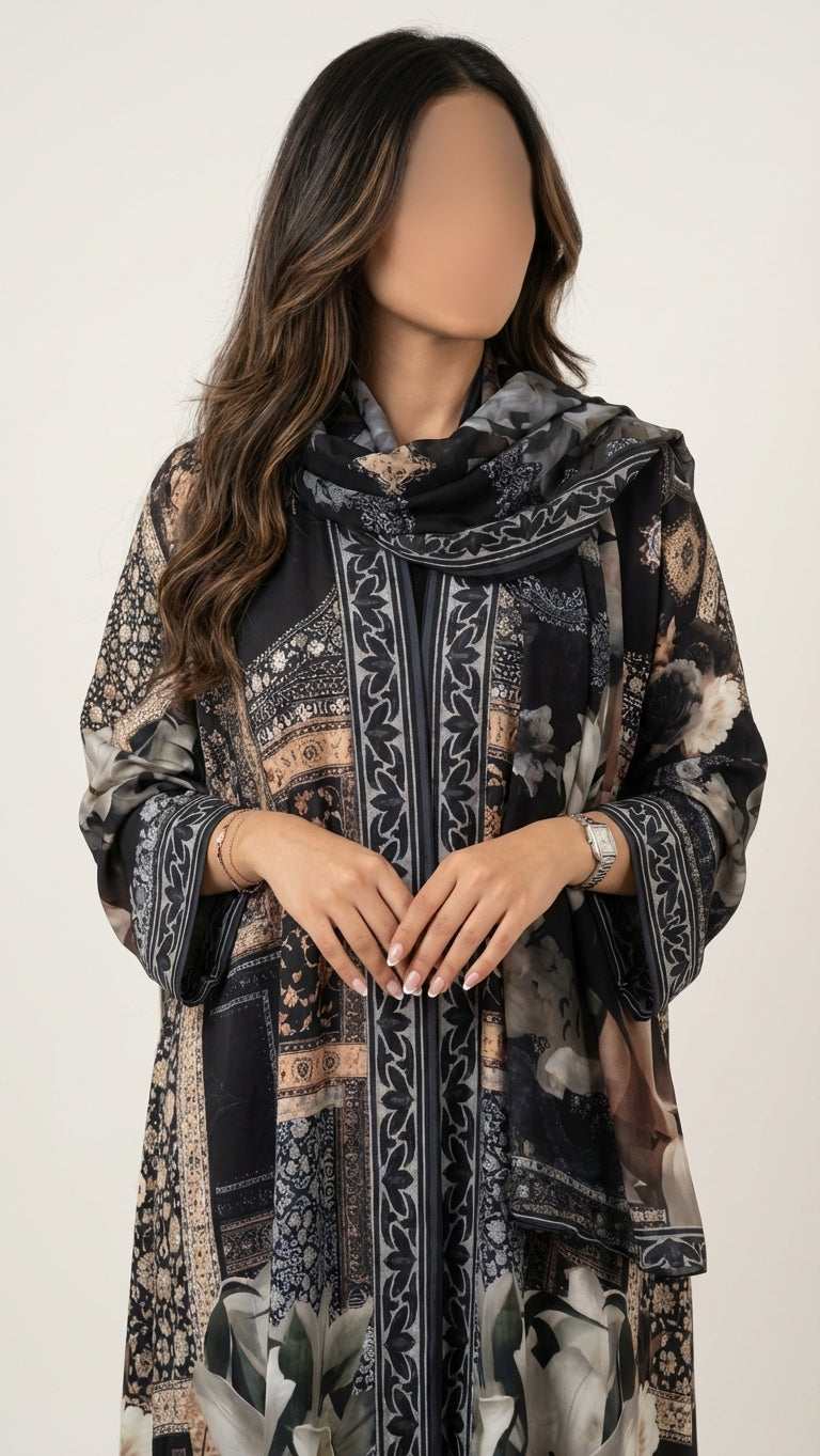 عباية طباعة | Printed Abaya - Image 2